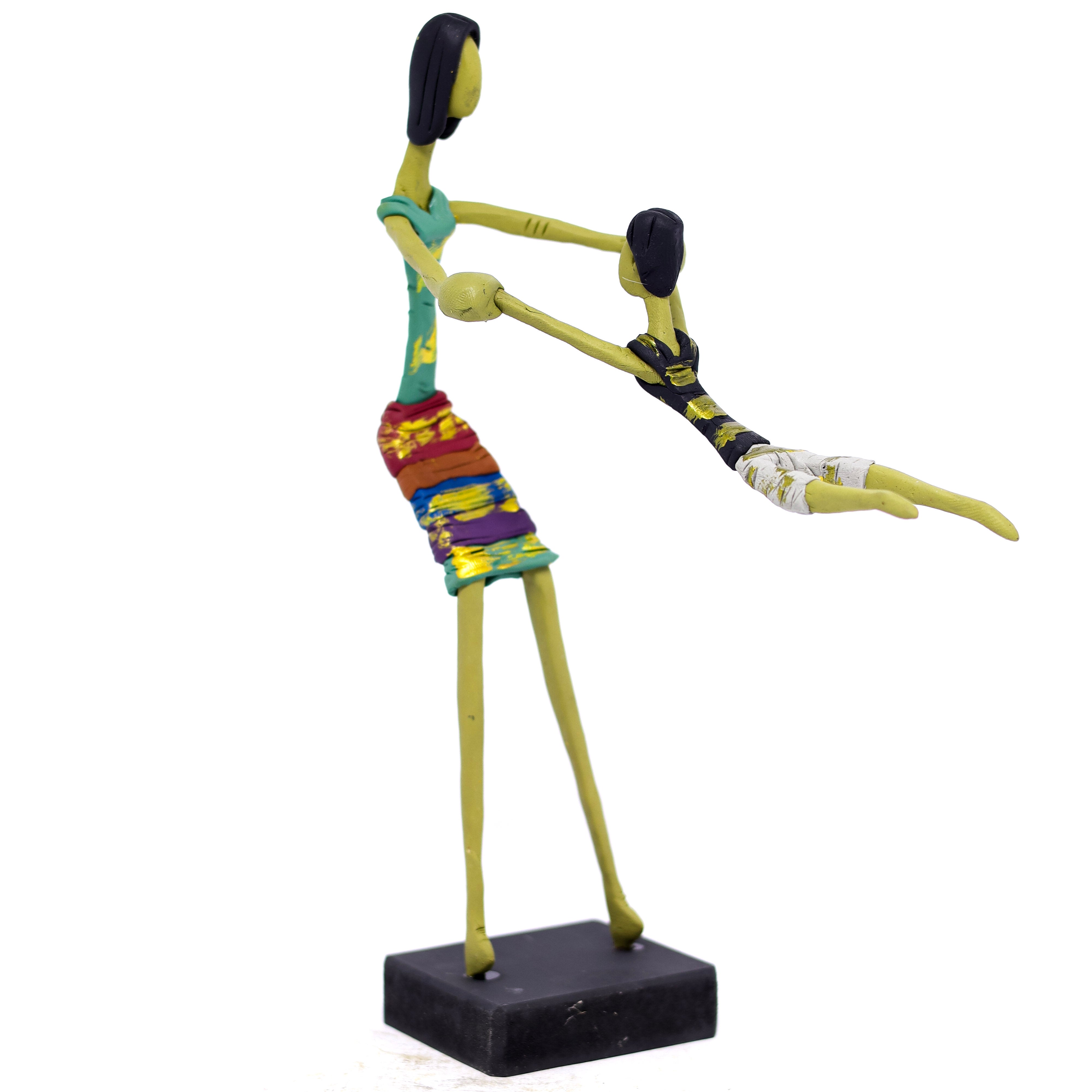 Escultura Mãe e Filho Girando
