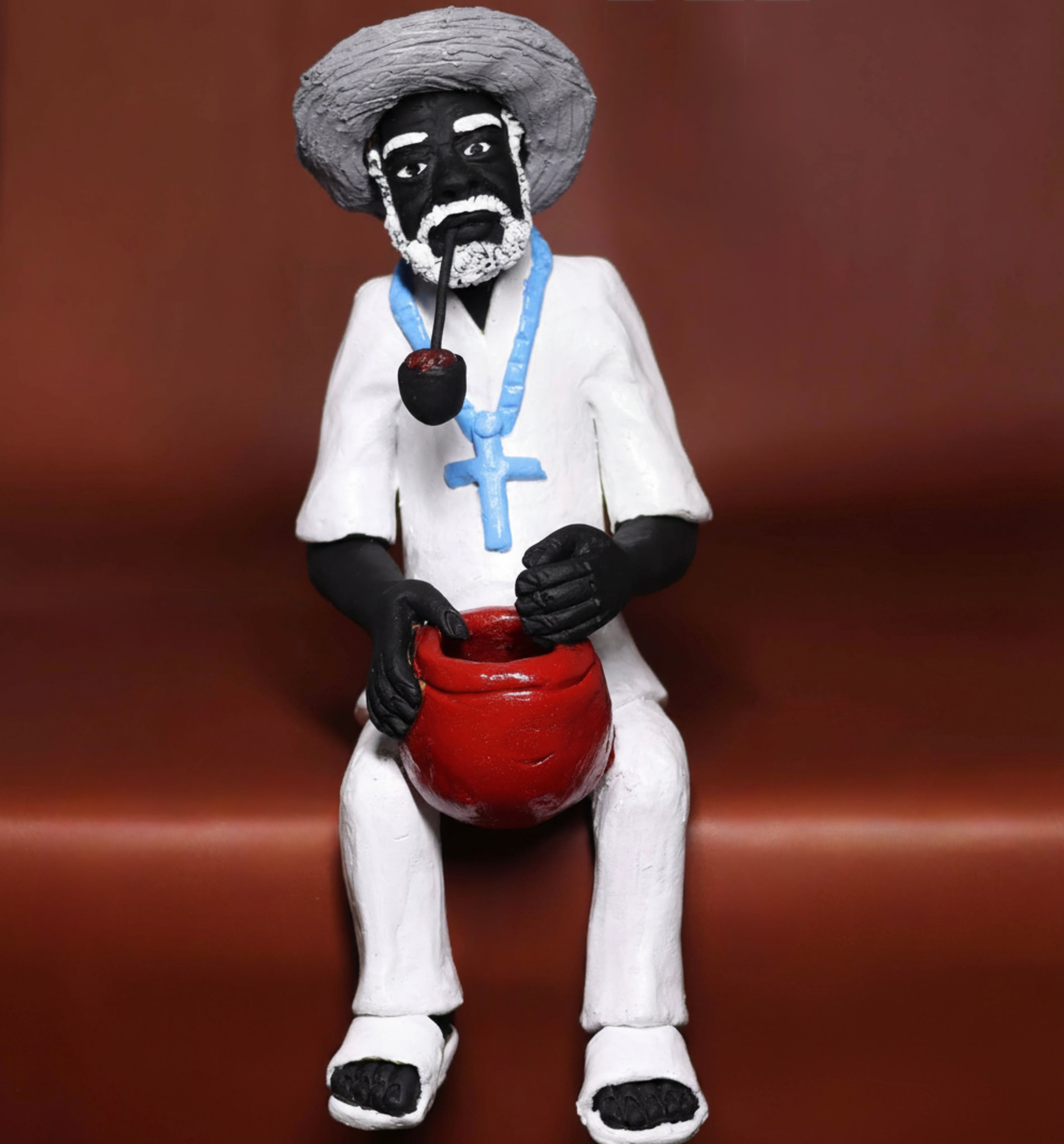 Imagem Preto Velho Sentado em Cerâmica 02