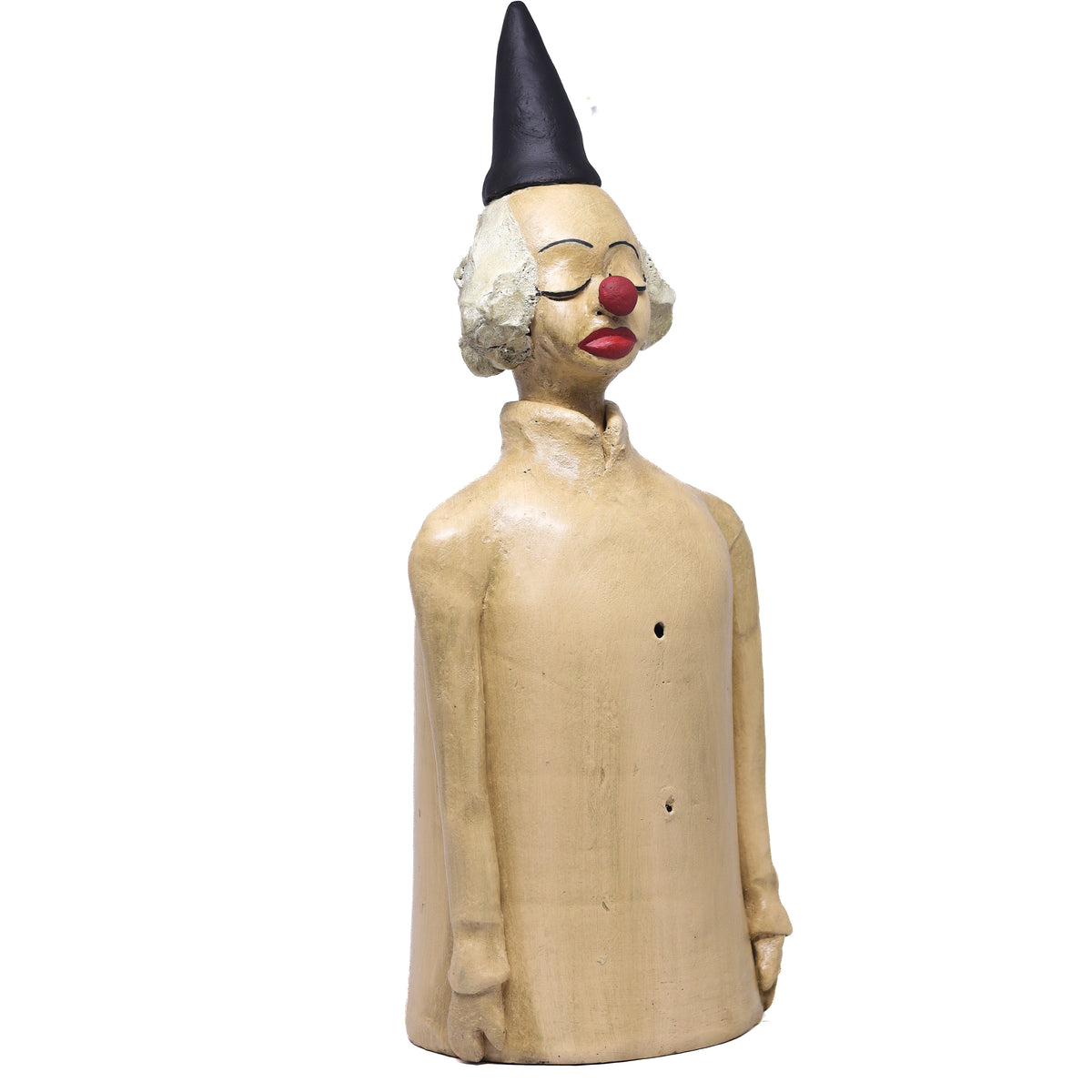 Escultura Busto de Palhaço em Cerâmica