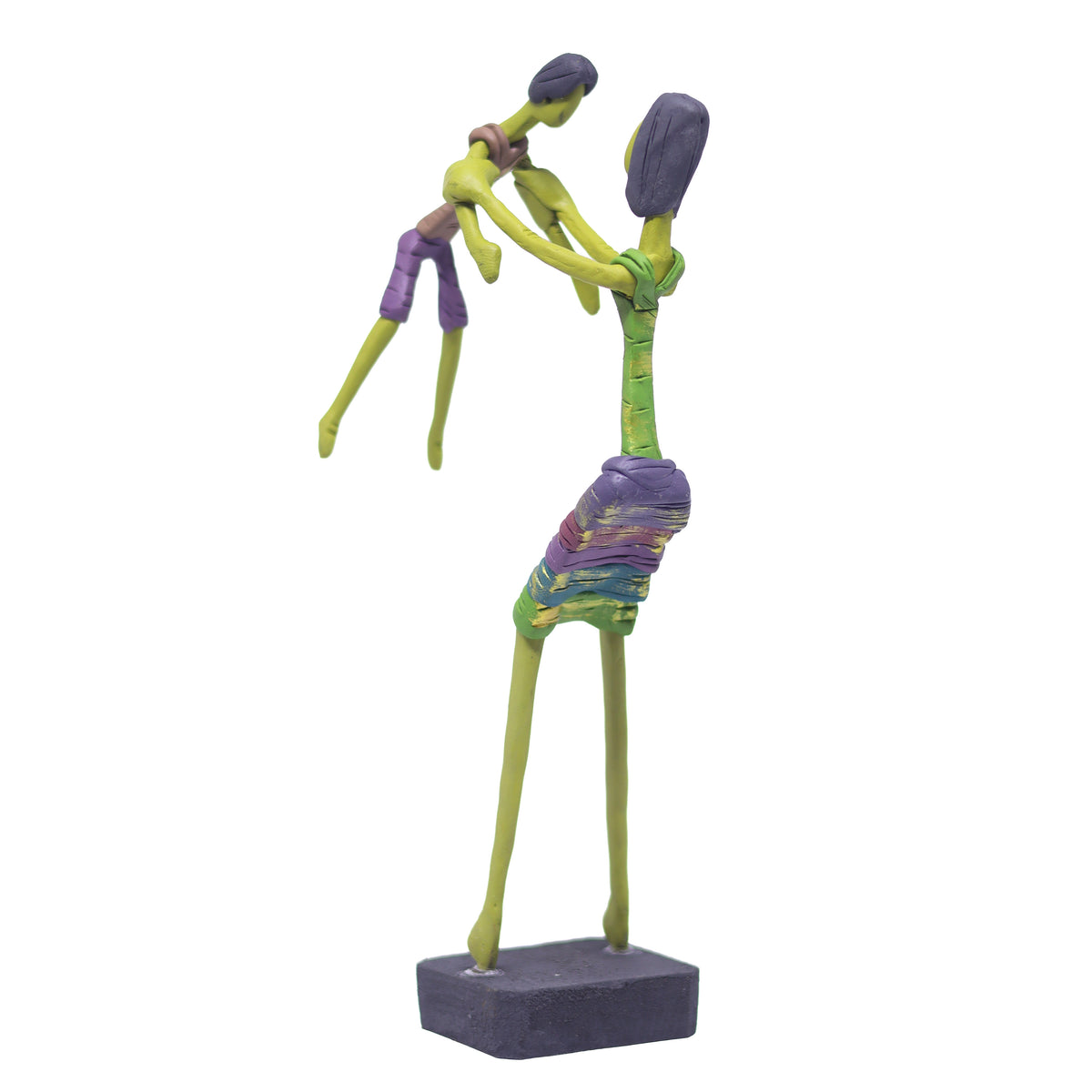 Escultura Mãe e Filho Brincando