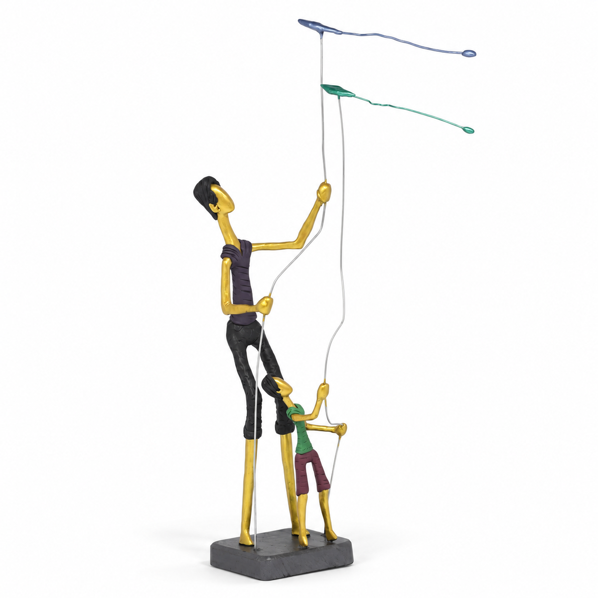 Escultura Pai e Filho com Pipa G