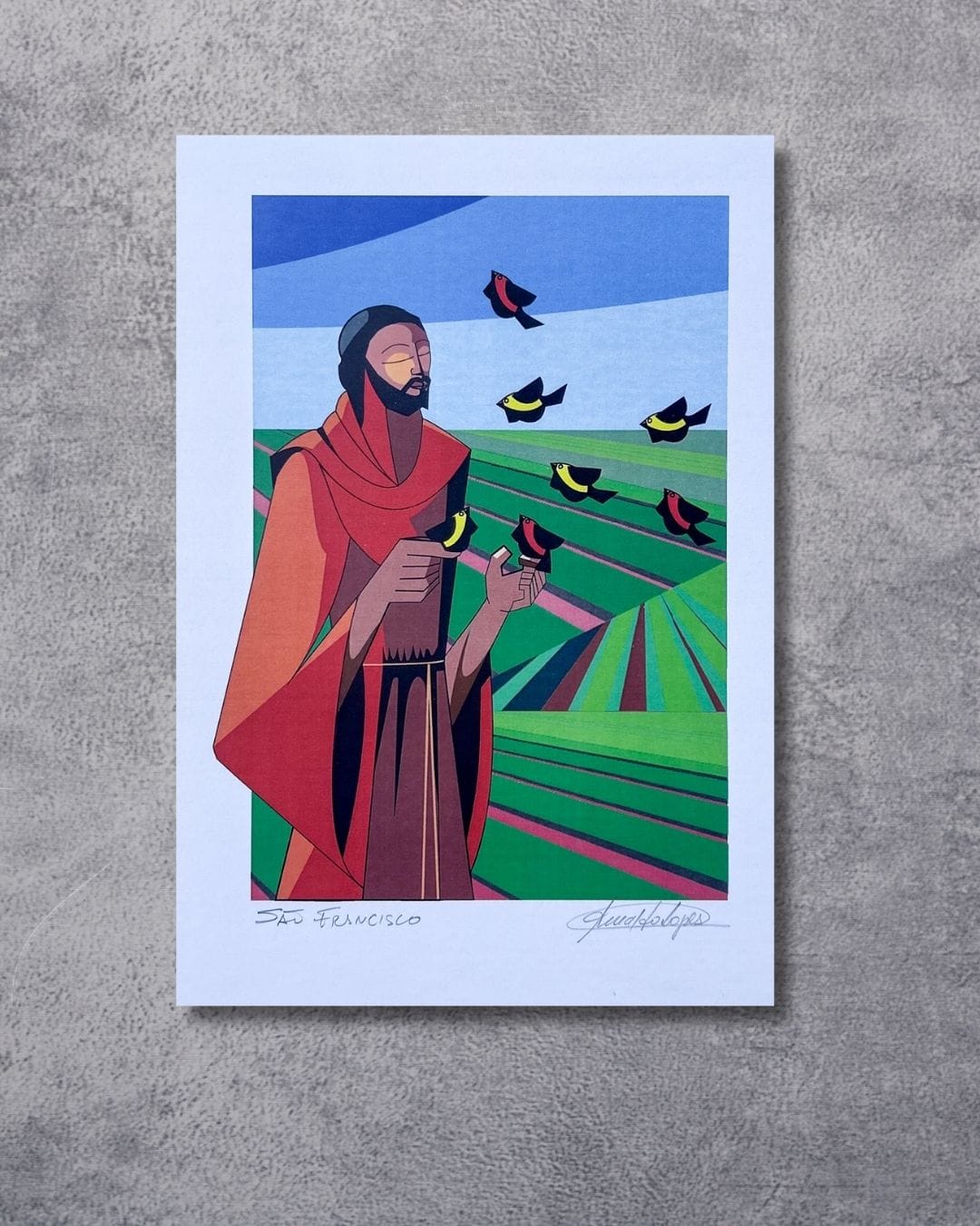 Gravura São Francisco- 42 x 30 cm