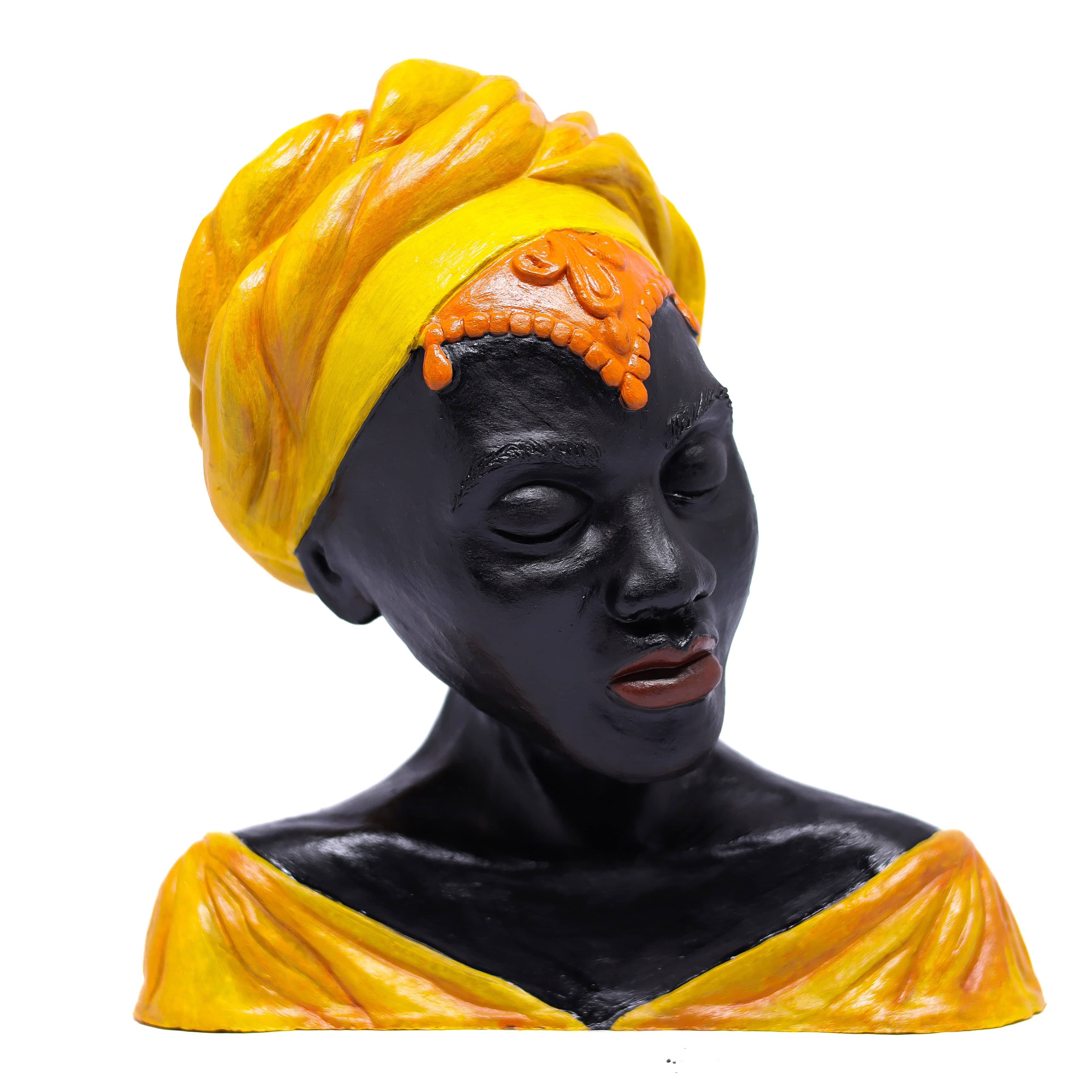 Escultura Agojie em Cerâmica