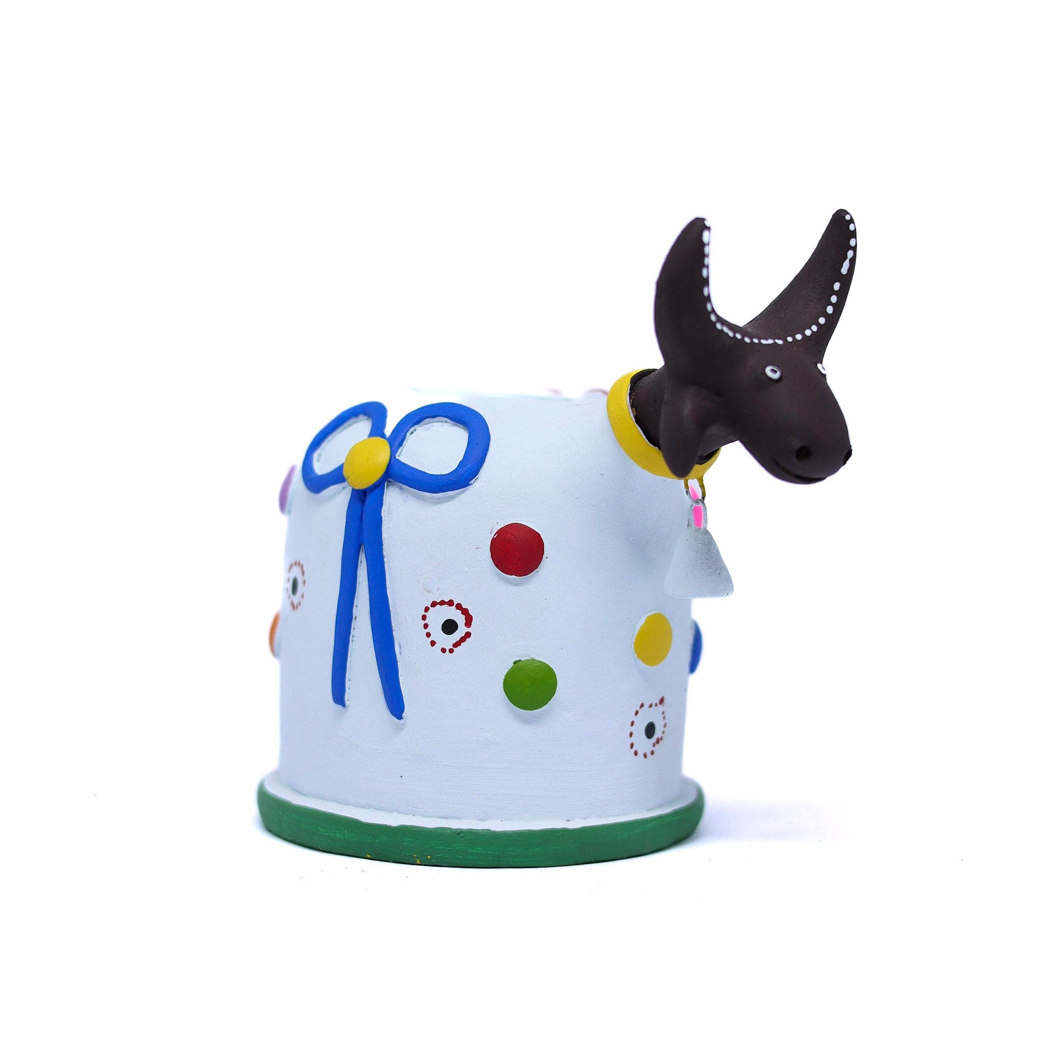 Escultura Bumbinha Porta Lápis em Cerâmica Branco