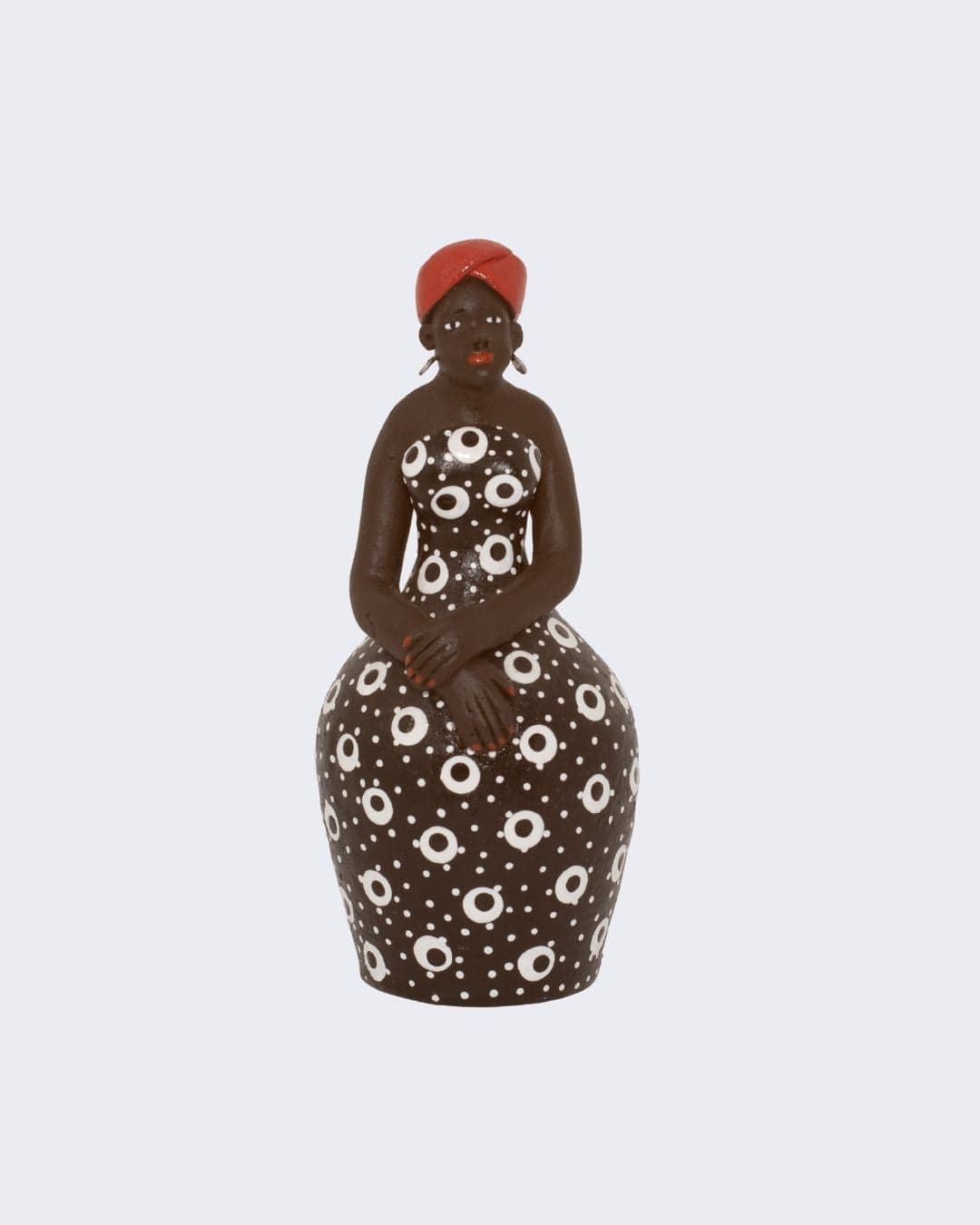 Escultura Dondoca tradicional em Cerâmica Preto