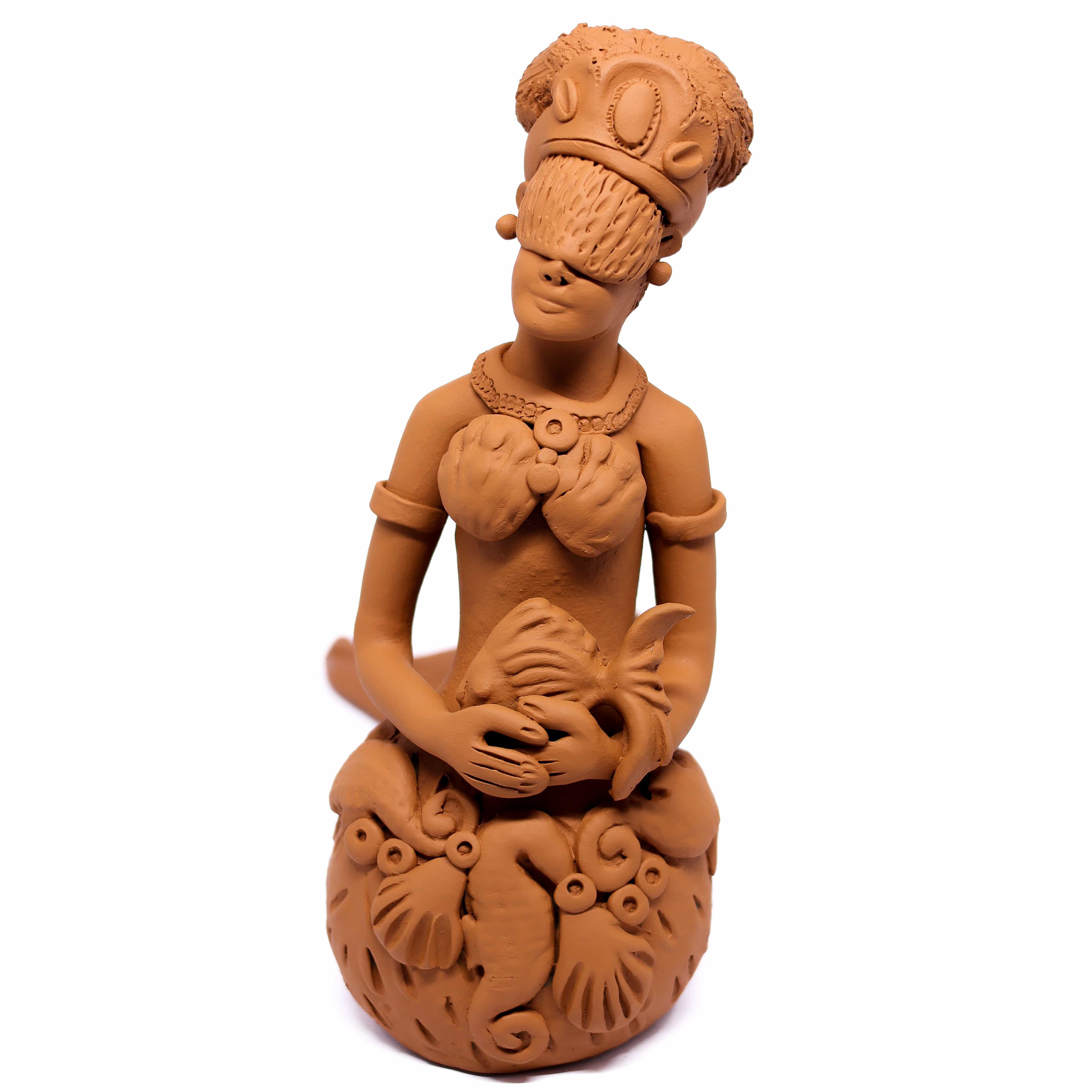 Escultura Sereia em Cerâmica 18