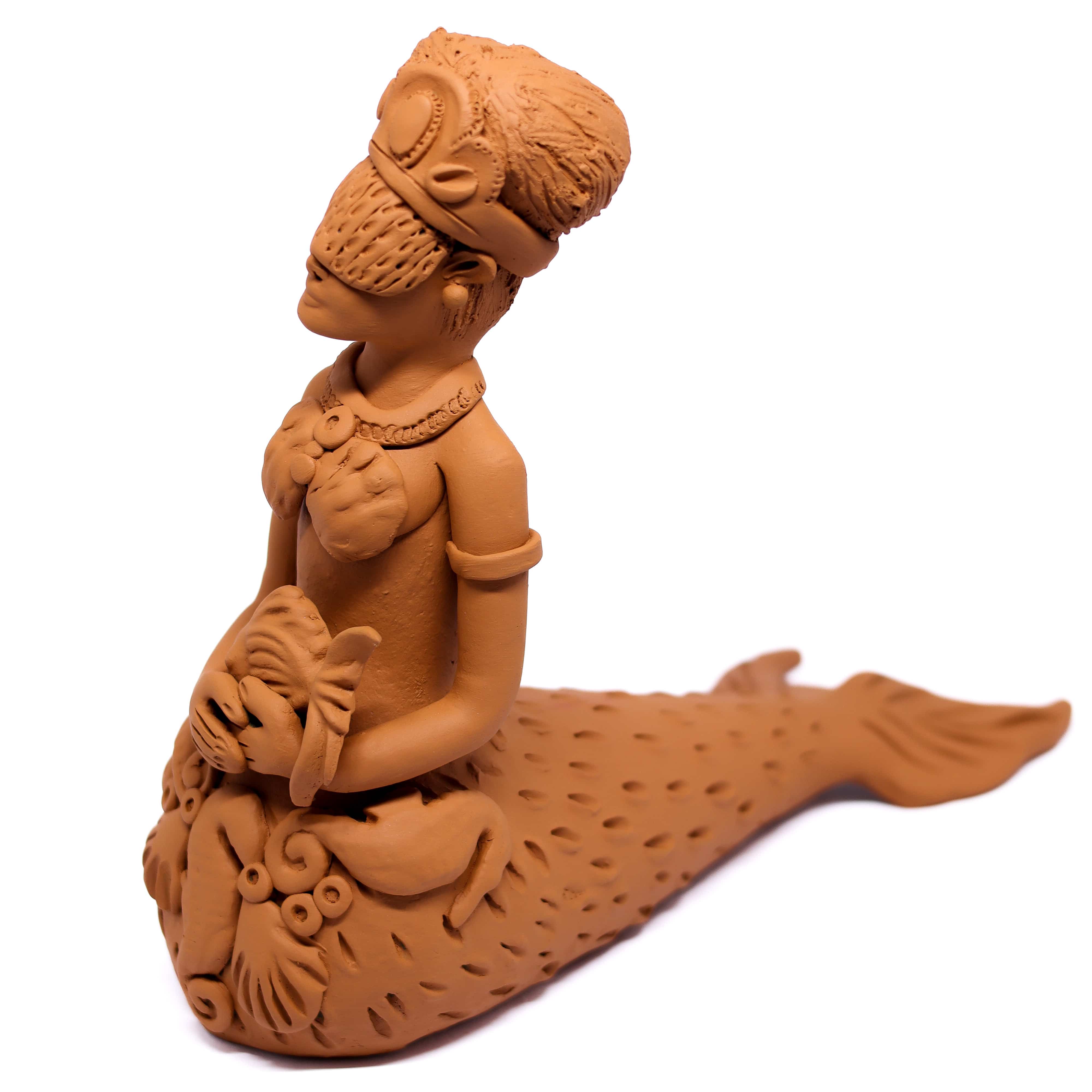 Escultura Sereia em Cerâmica 18