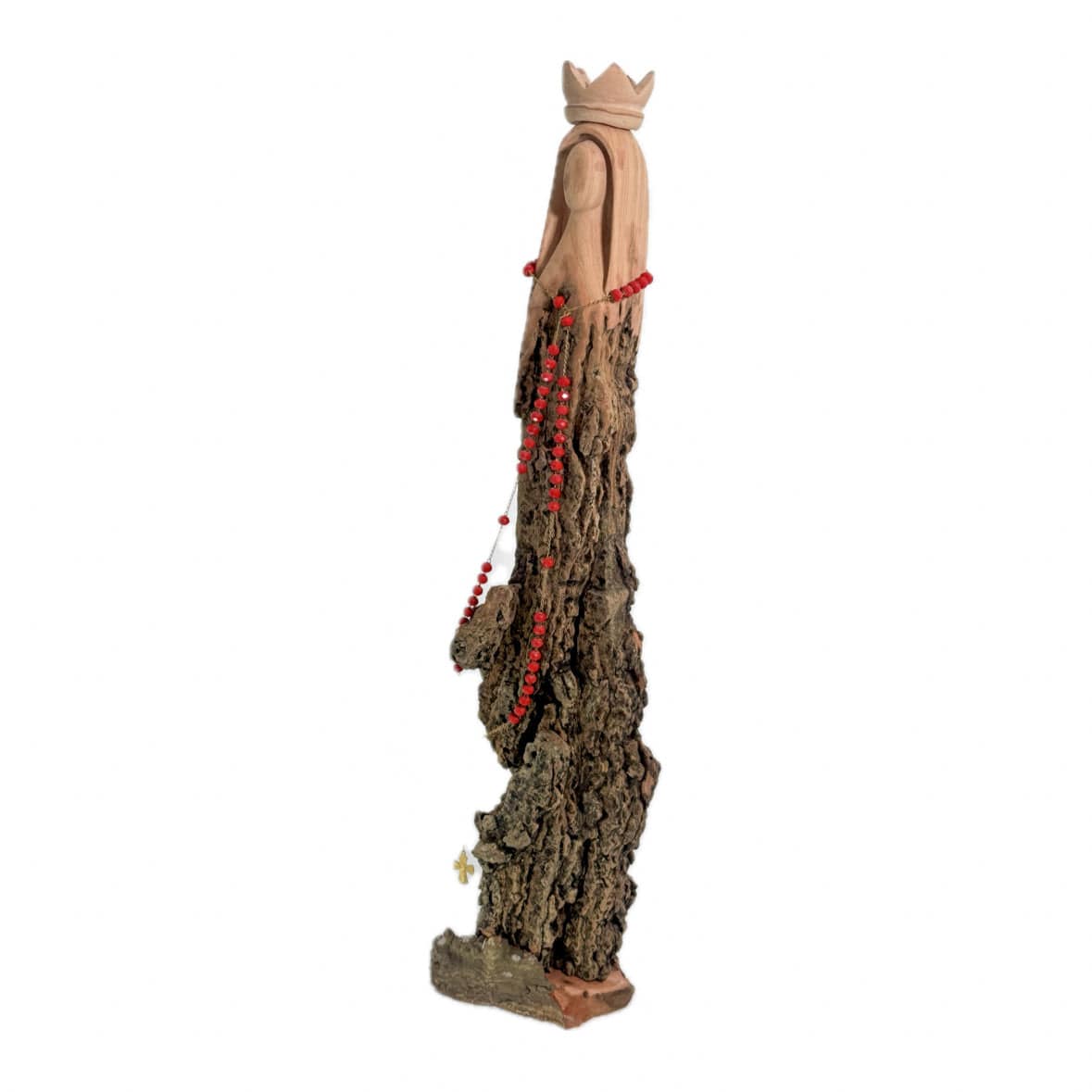 Escultura Santinha Talhada na Madeira G 01