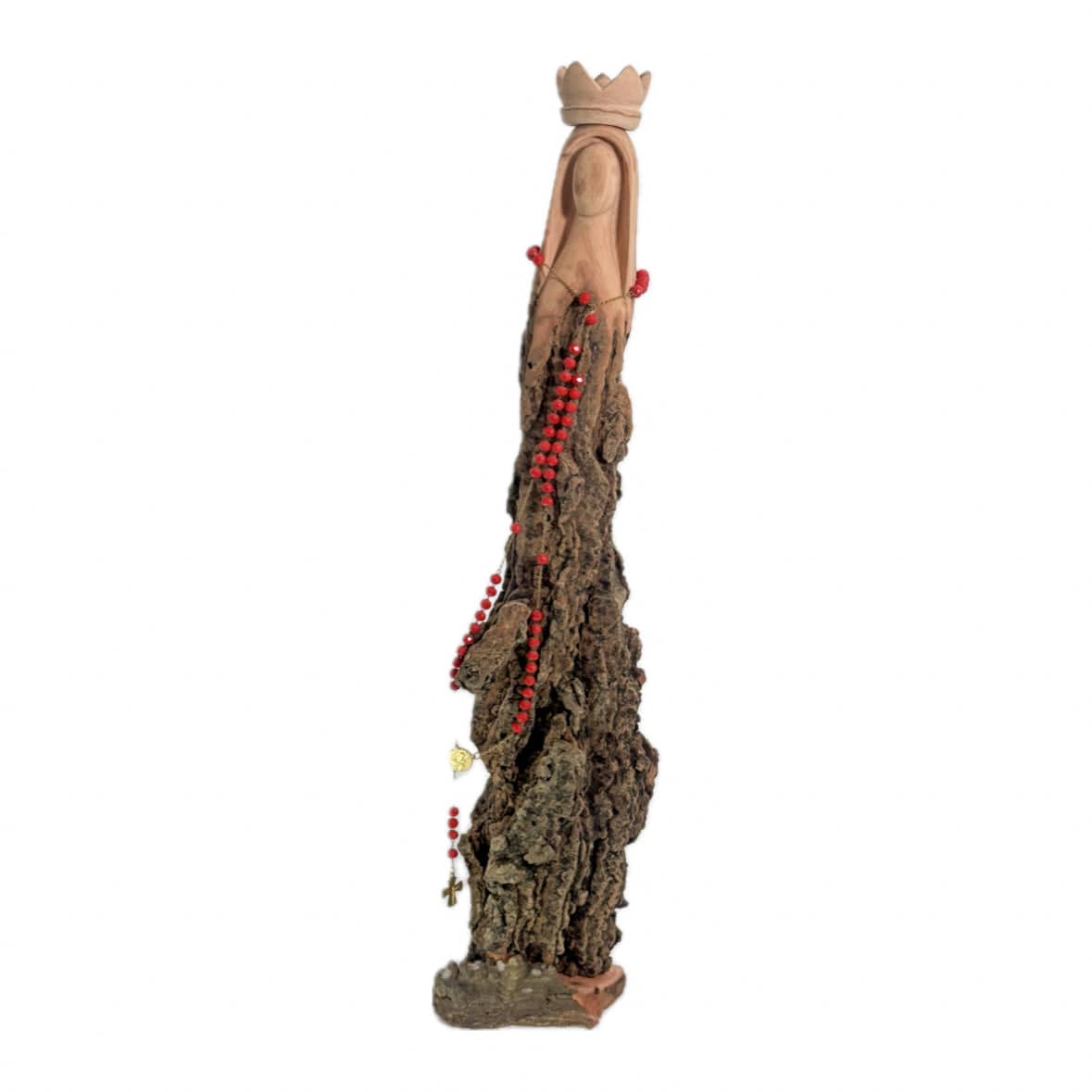 Escultura Santinha Talhada na Madeira G 01