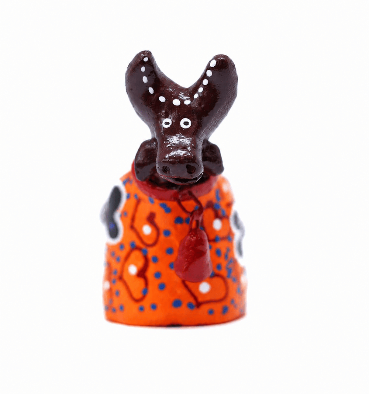 Escultura Bumbinha em Cerâmica Laranja