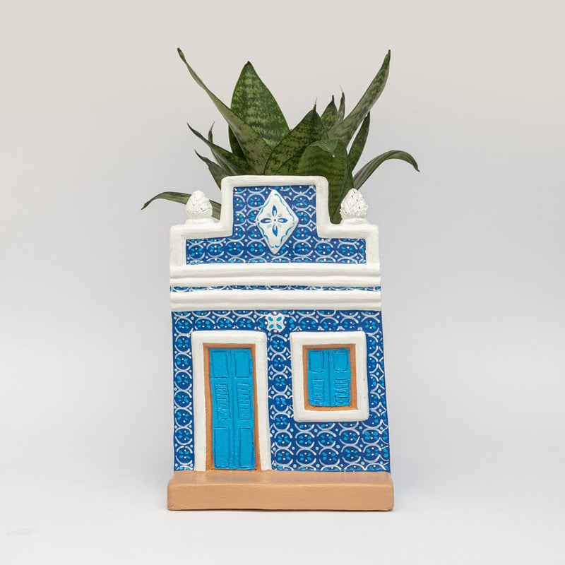 Vaso para Plantas Casario Olinda Azulejo Azul M