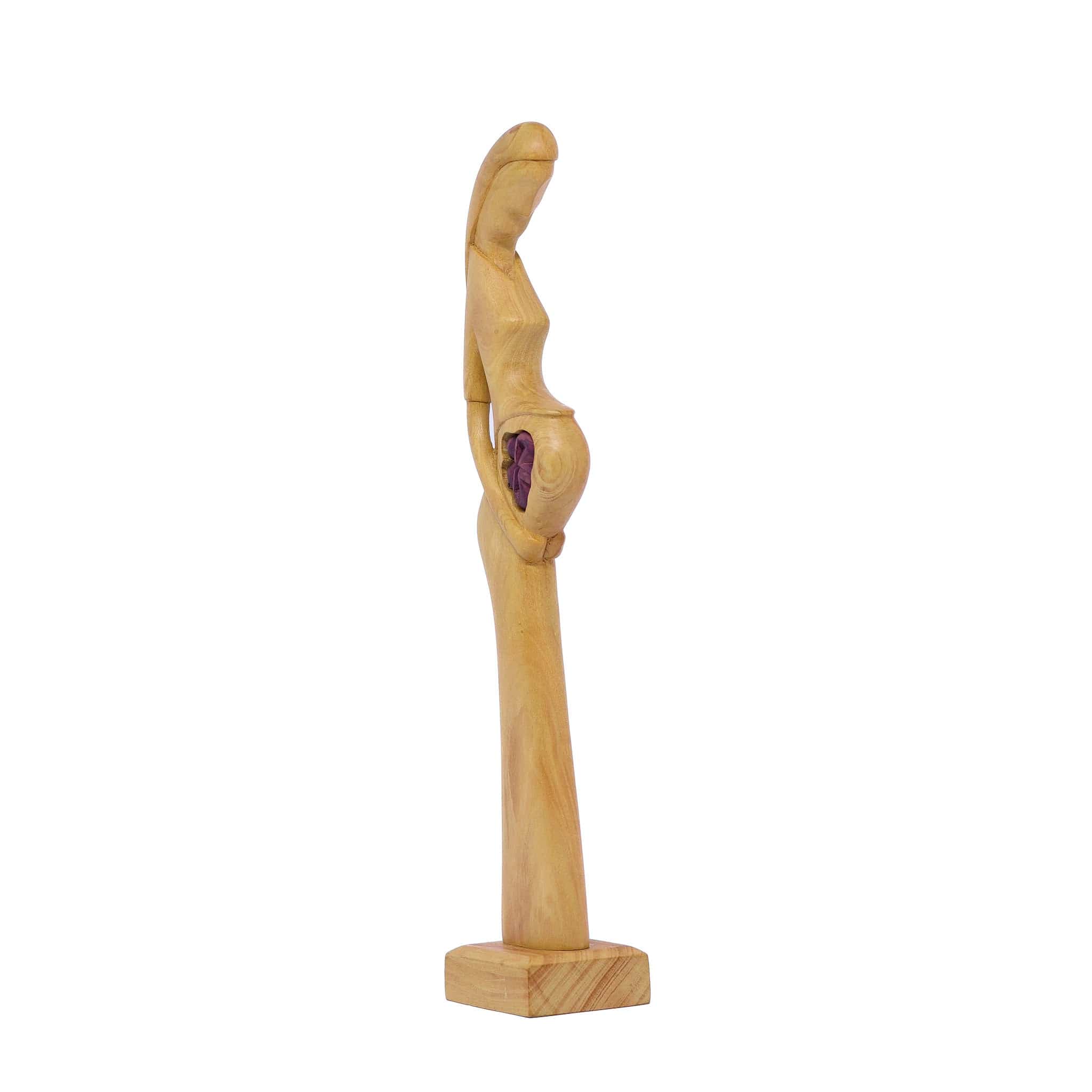 Escultura Gestante Madeira 11