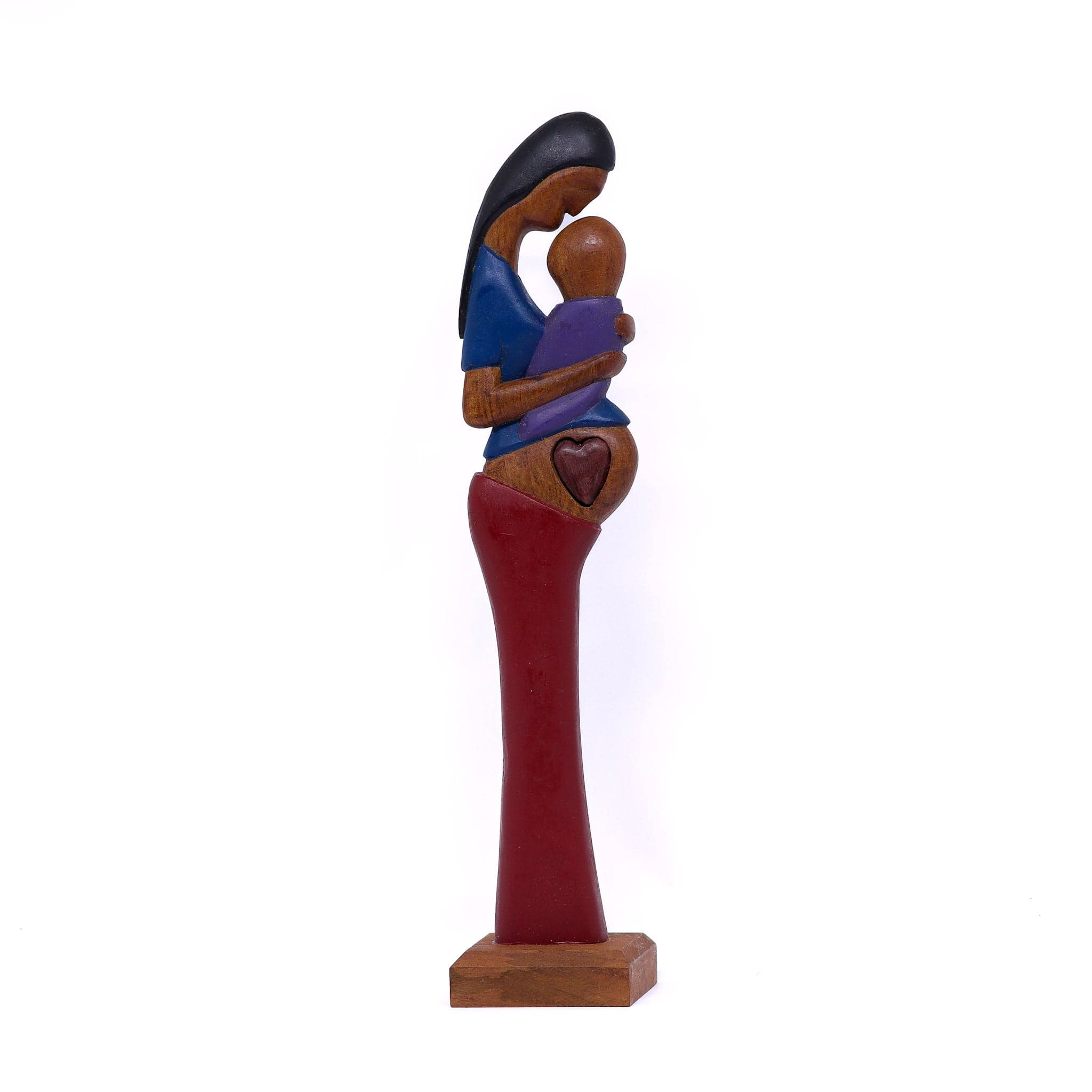 Escultura Gestante Madeira 19