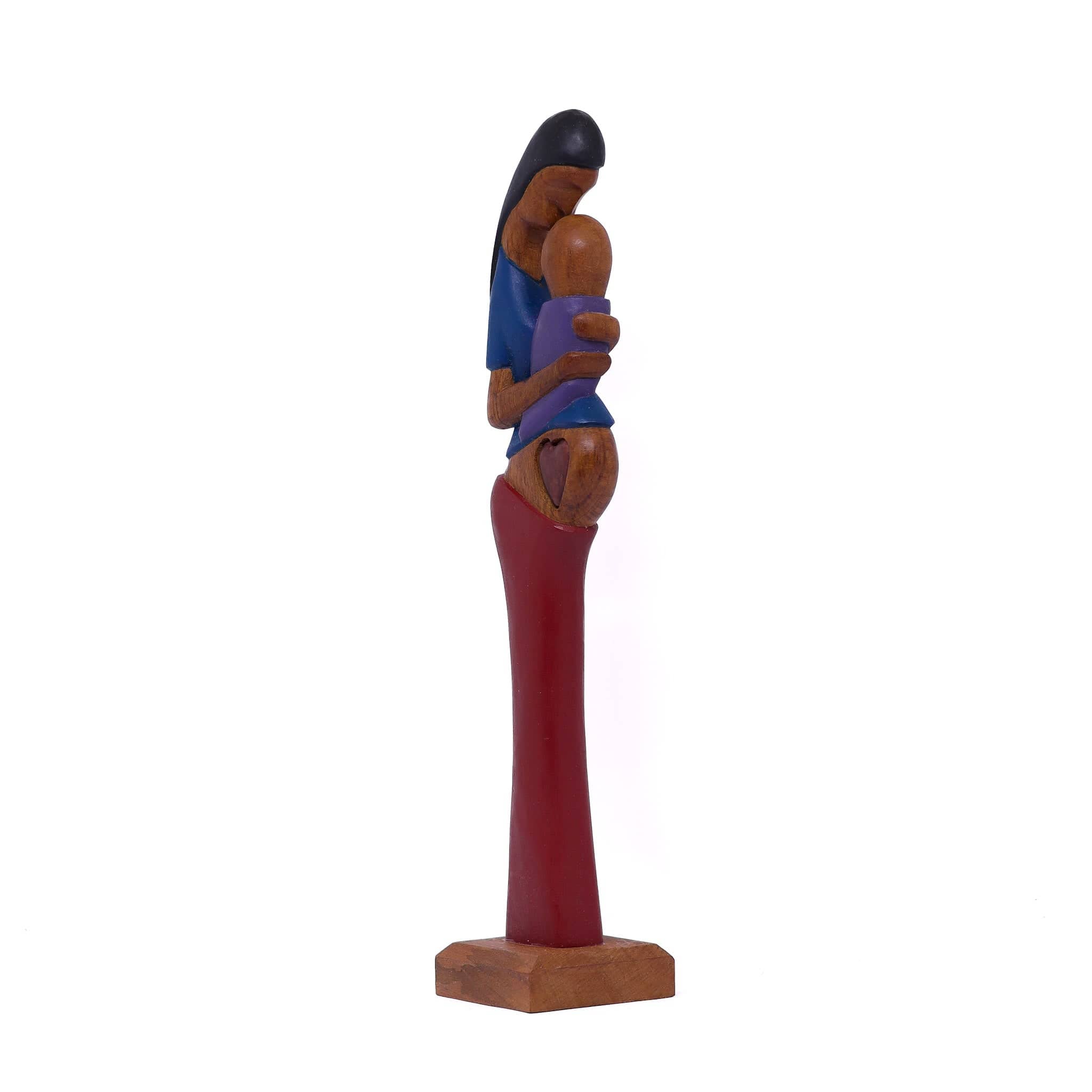 Escultura Gestante Madeira 19