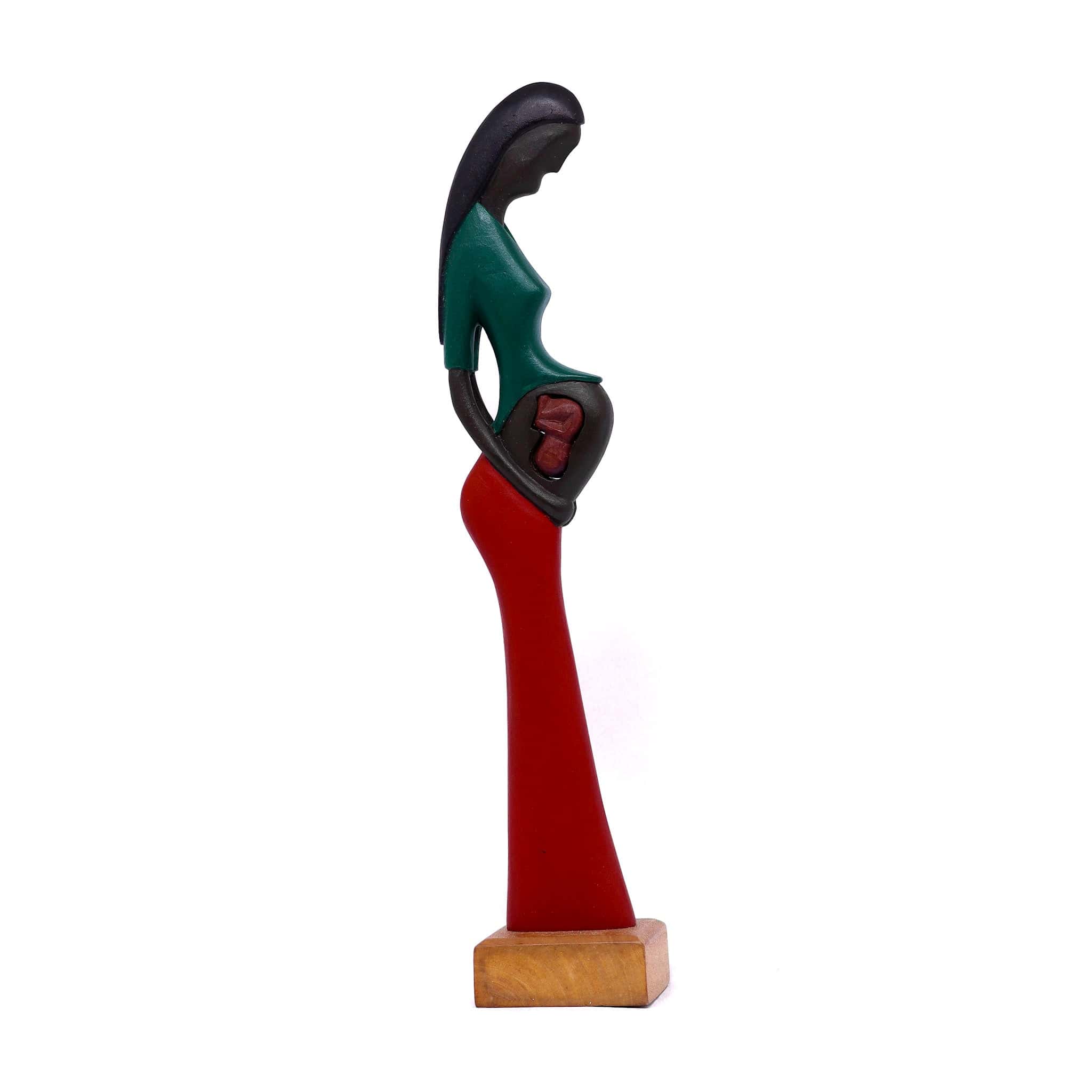 Escultura Gestante Madeira 22