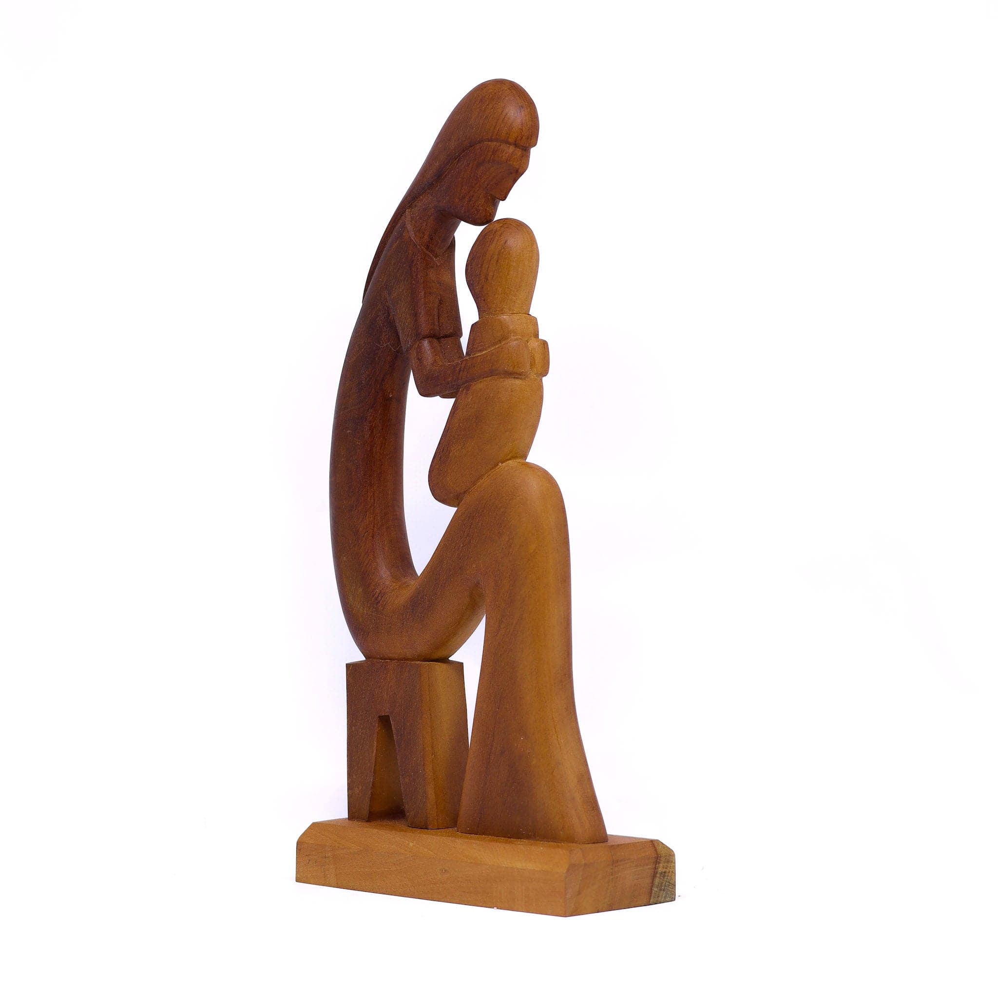 Escultura Gestante Madeira Sentada M 02