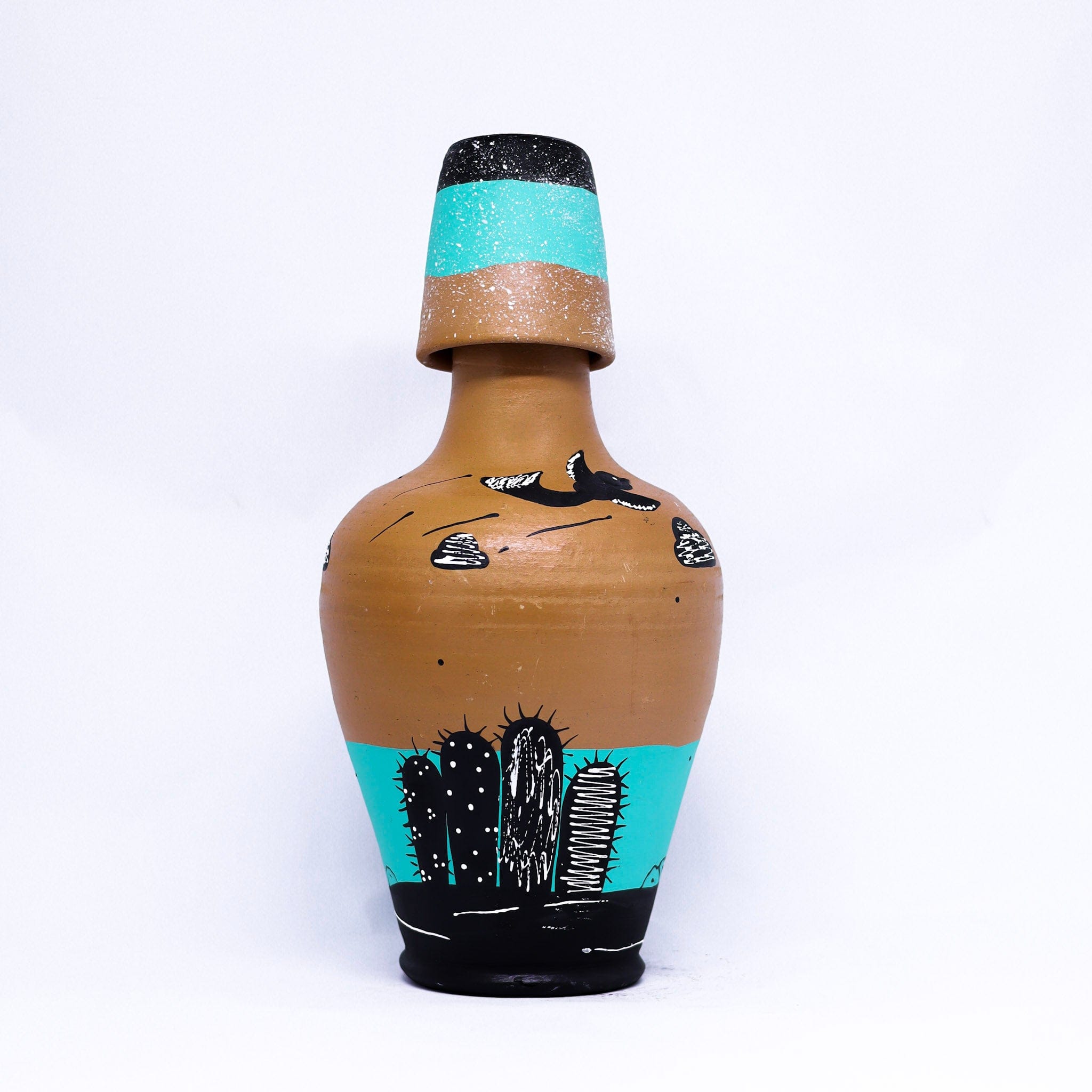 Moringa em Barro com Azul Claro