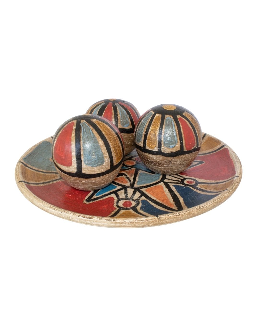 Centro de Mesa com 3 Bolas em Cerâmica