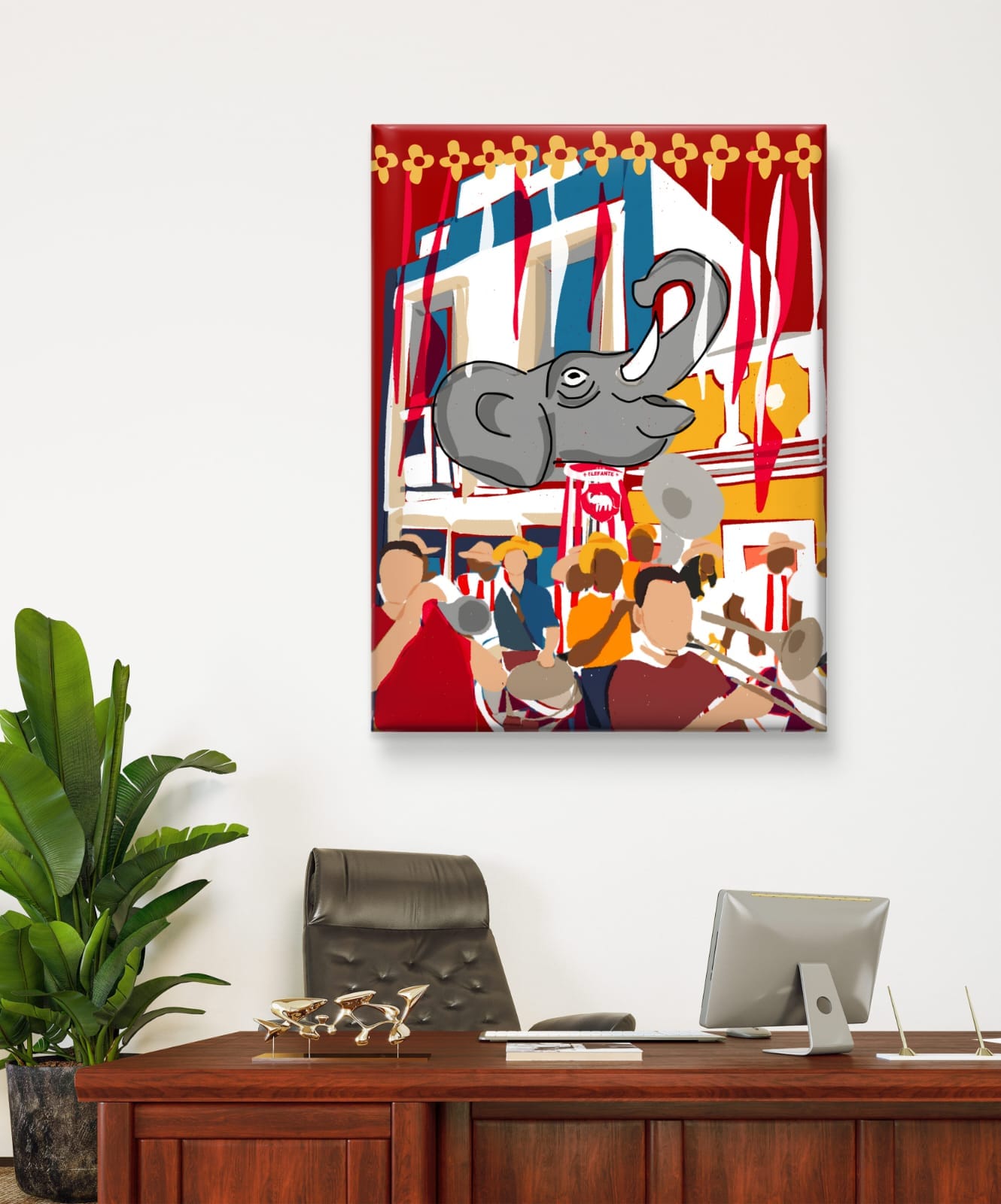 Gravura Elefante de Olinda