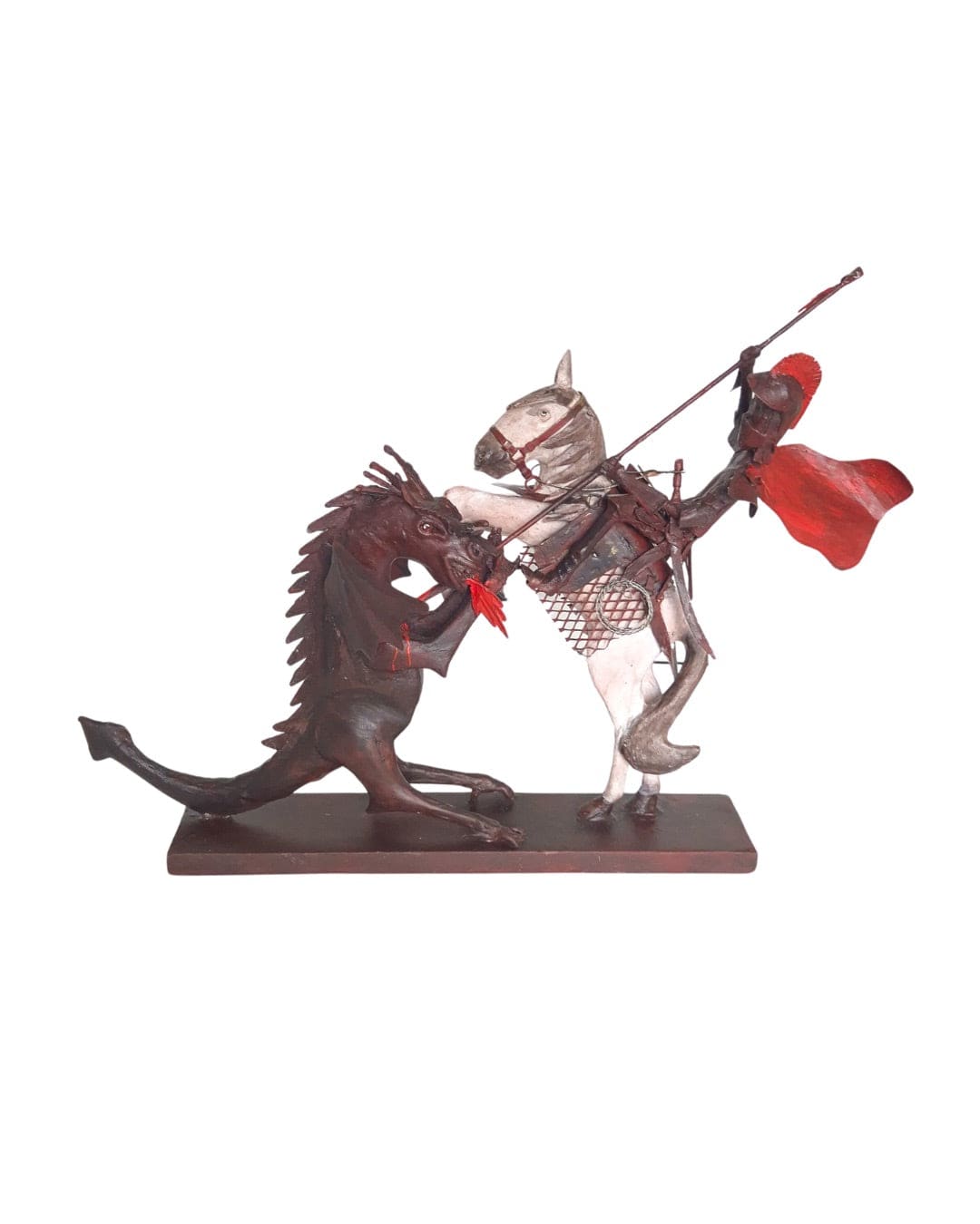 Escultura São Jorge em Metal