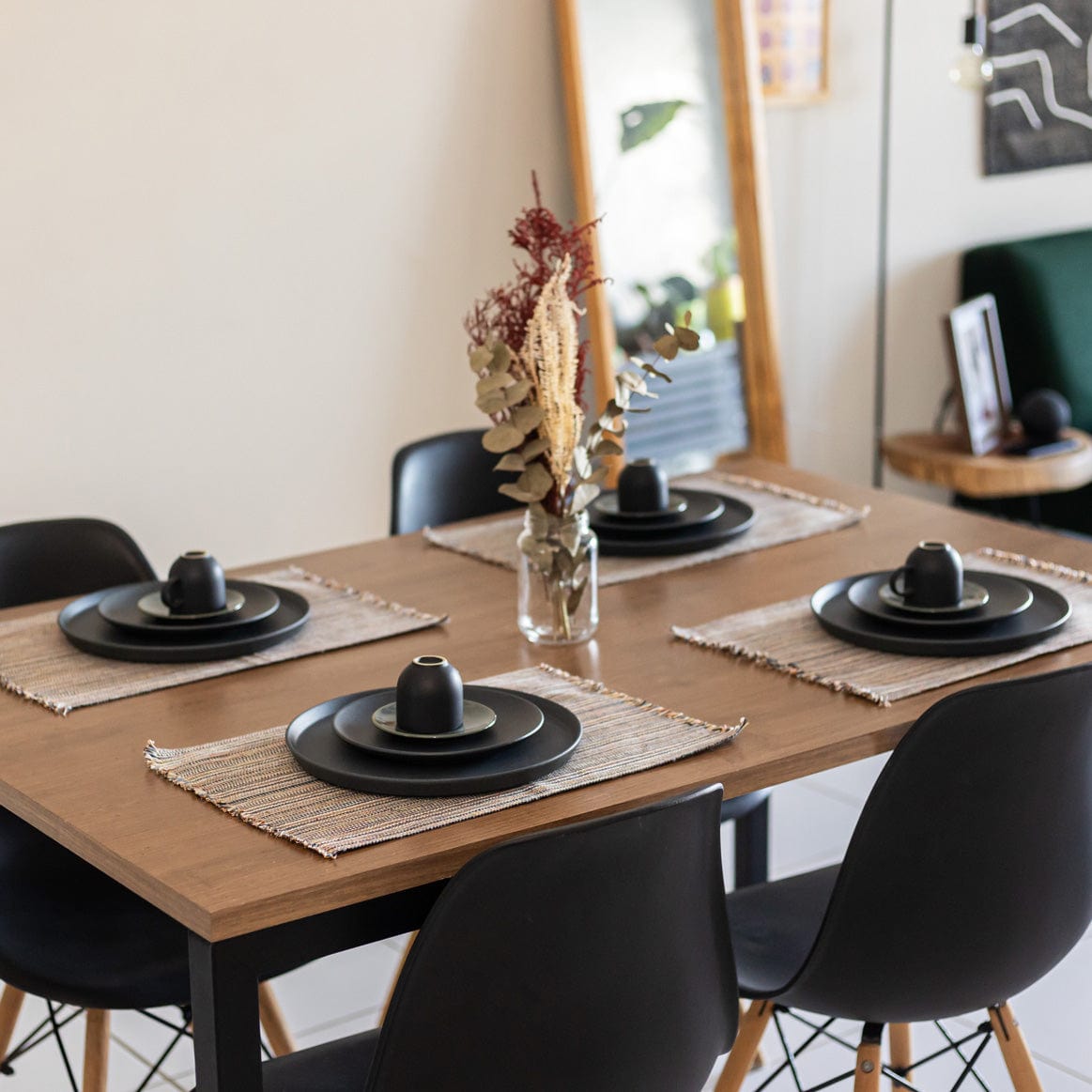 Jogo Americano com 7 Peças - Listras Finas