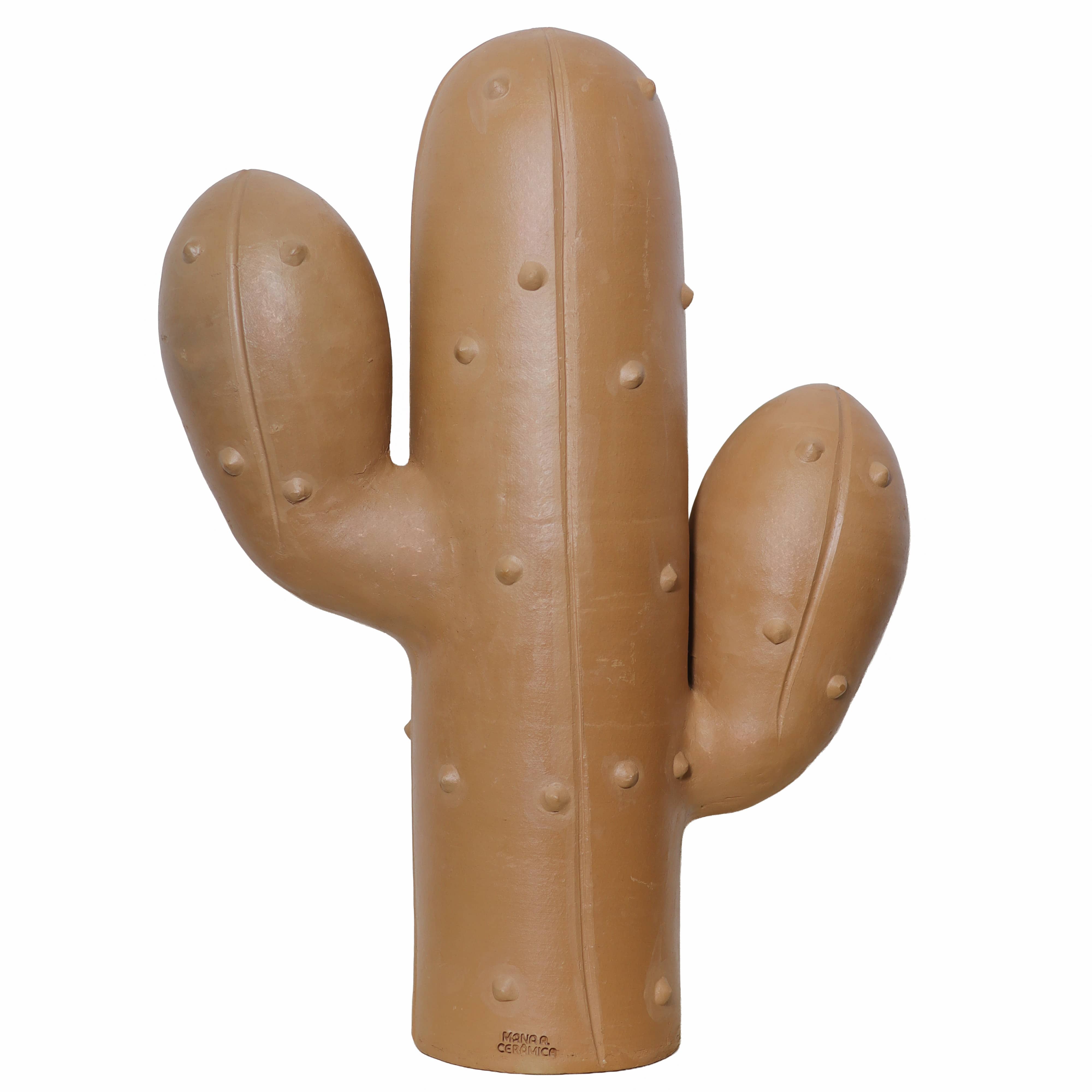 Escultura Cacto em Cerâmica 65 cm