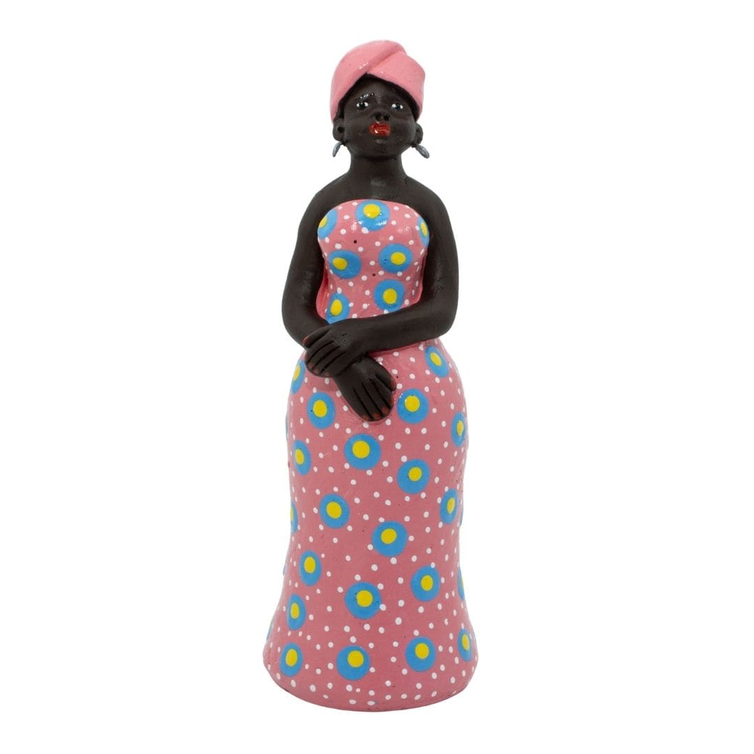 Escultura Dondoca fina tradicional rosa