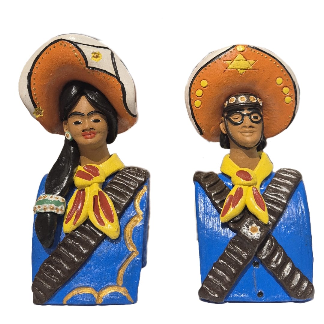Casal lampião e maria bonita em cerâmica arco 03