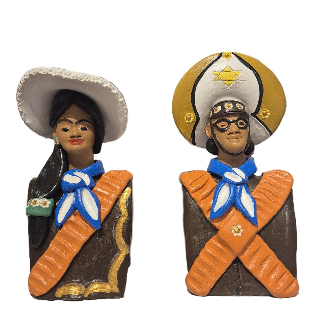 Casal lampião e maria bonita em cerâmica arco 05