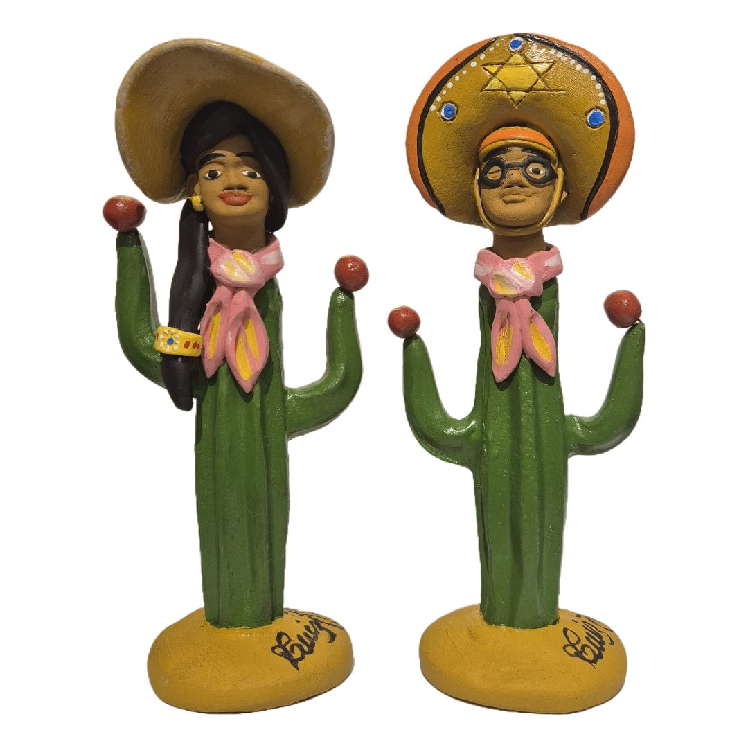 Casal lampião e maria bonita em cerâmica mandacaru 04