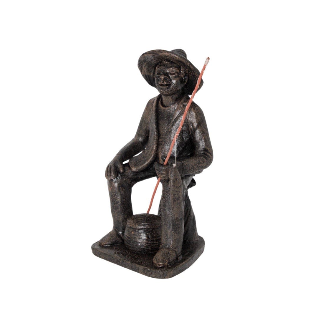 Escultura Pescador em Barro