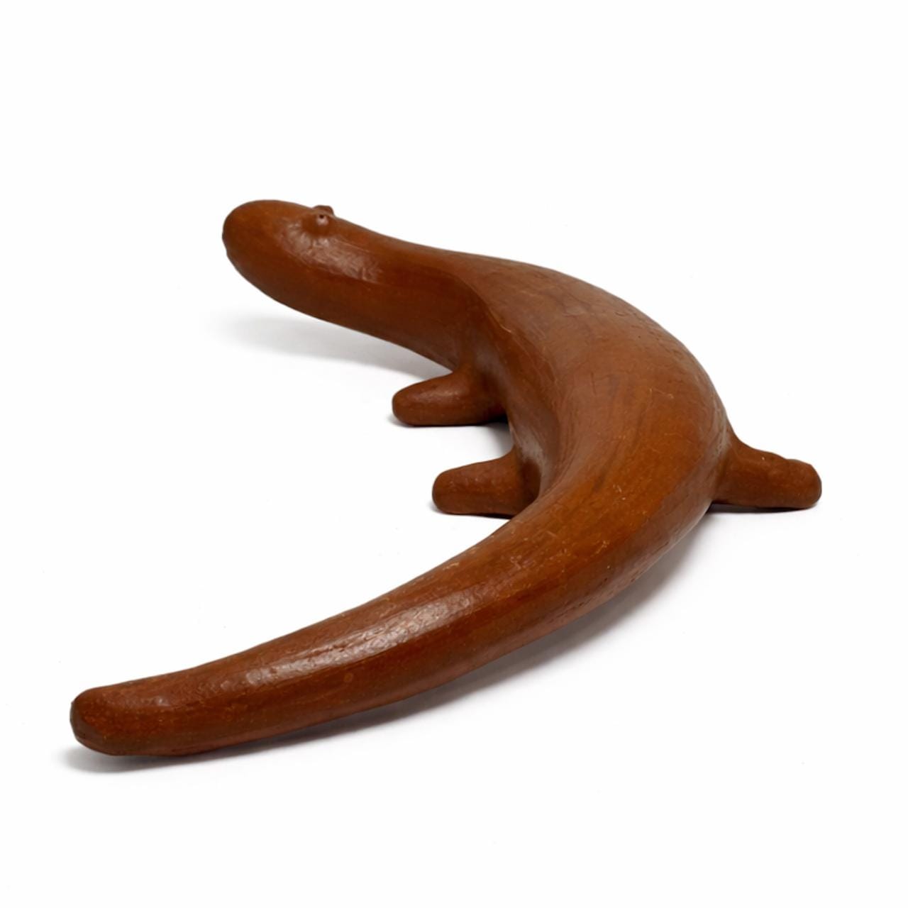 Escultura Lagartixa em Barro