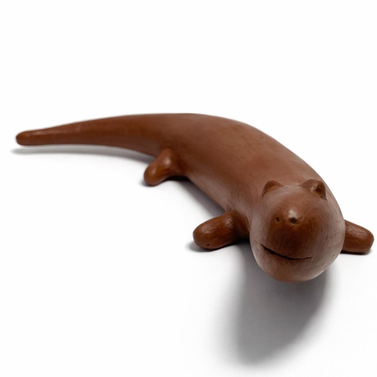 Escultura Lagartixa em Barro