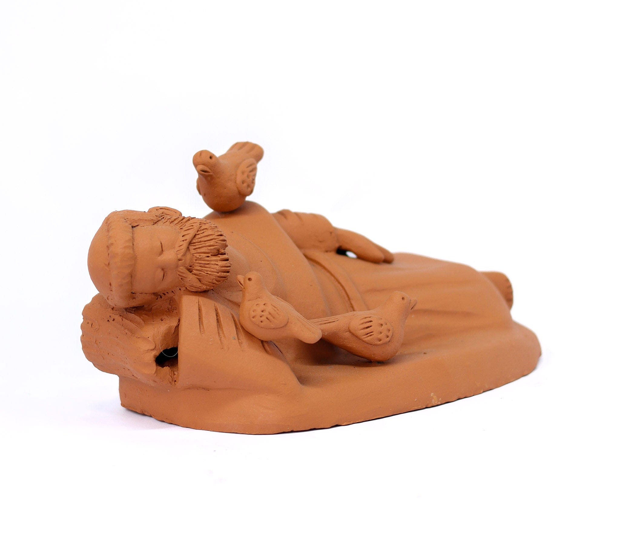 Escultura São Francisco Deitado em Barro