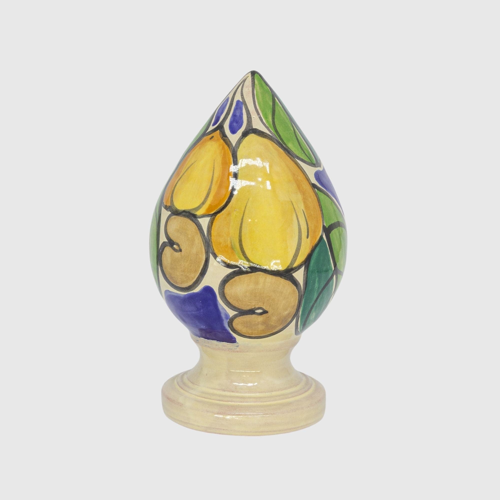 Escultura Pinha em Cerâmica 22 cm
