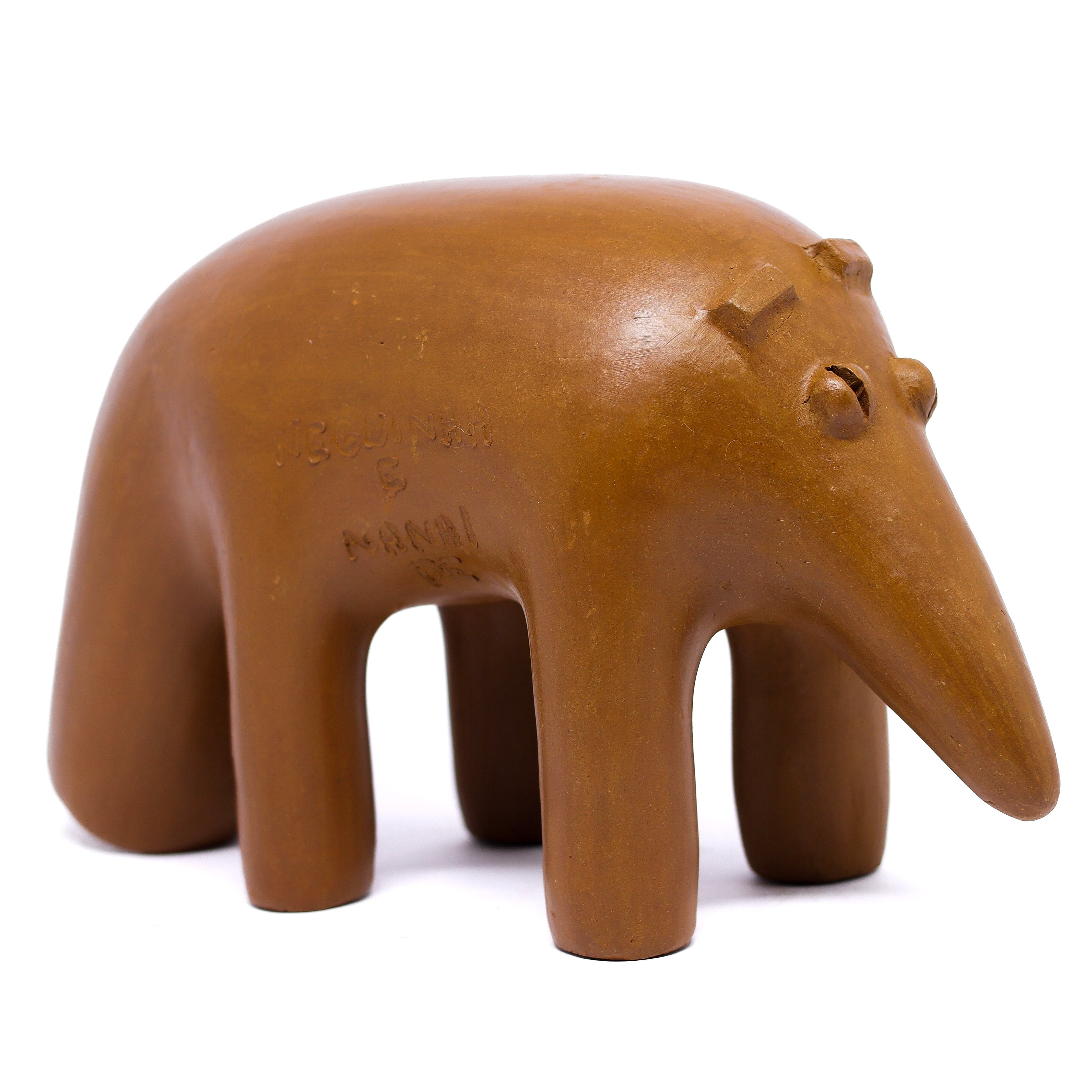 Escultura Tamanduá Neguinha e Nanai Mini