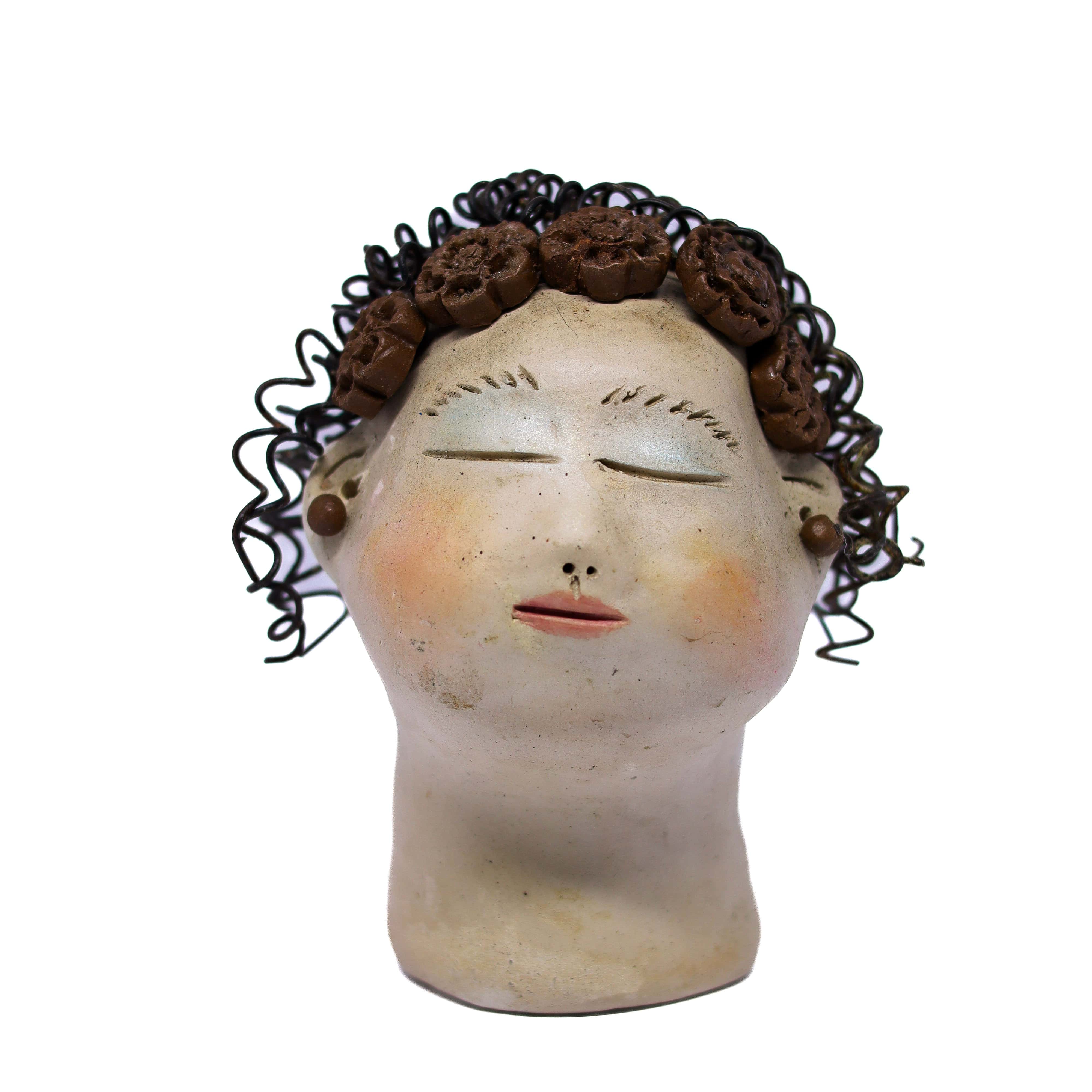 Escultura Cabeça Mini Nené Cavalcanti 34