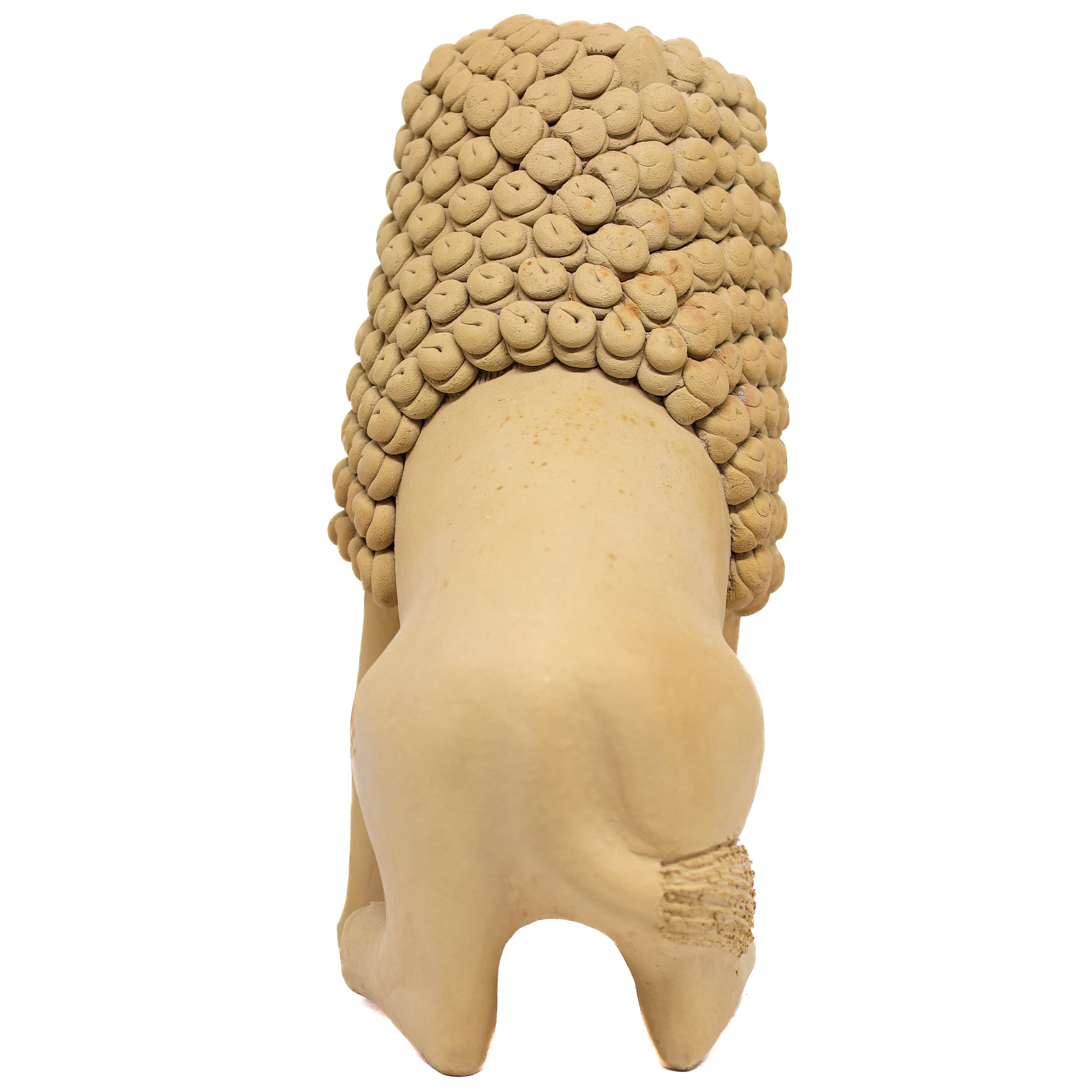 Escultura Leão em Cerâmica 01 25 cm