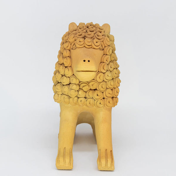 Escultura Leão em Cerâmica 25 cm