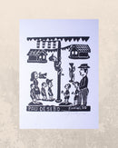 Xilogravura Pau de Sebo P