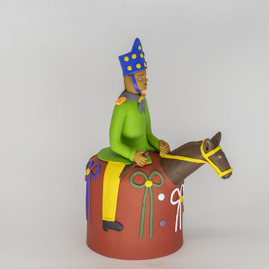 Escultura Cavalo Marinho Vermelho