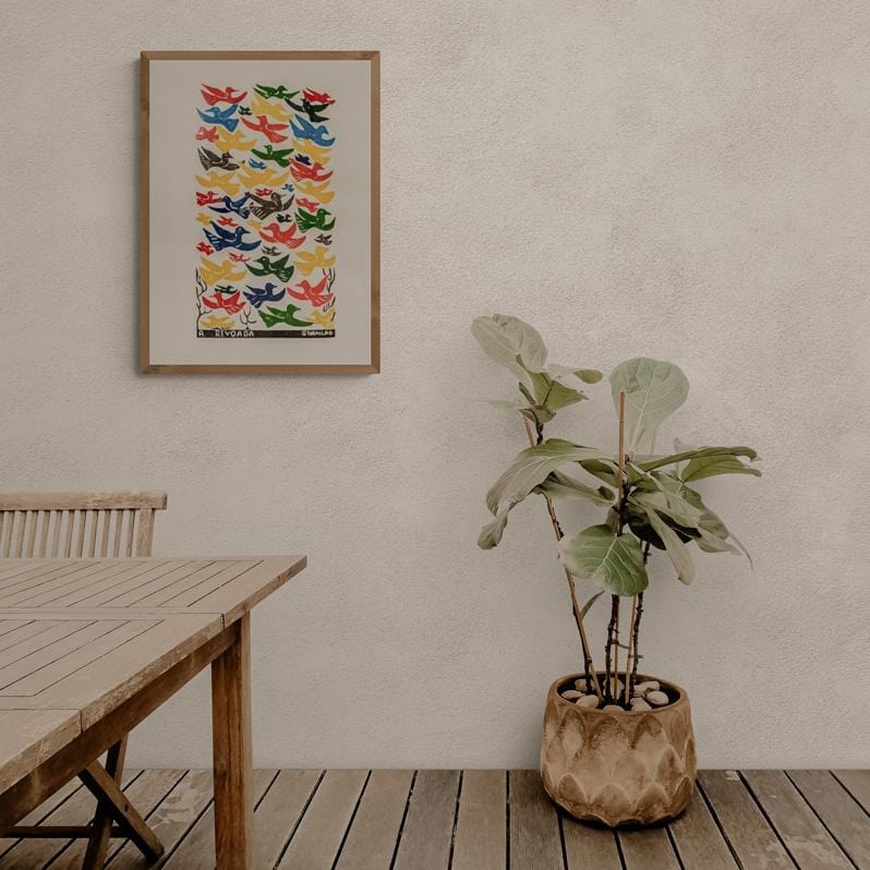 Xilogravura A Revoada - 66 X 48 cm