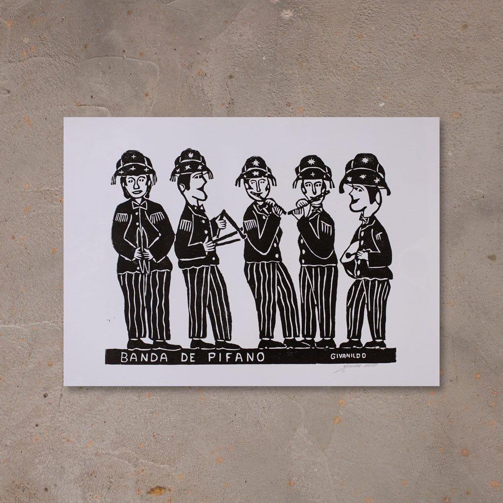 Xilogravura Banda de Pífano - 48 X 66 cm