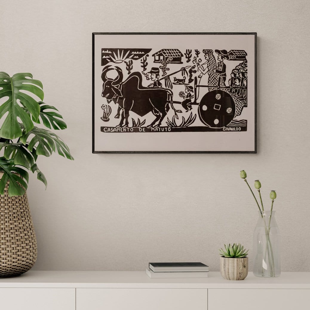 Xilogravura Casamento de Matuto - 48 X 66 cm