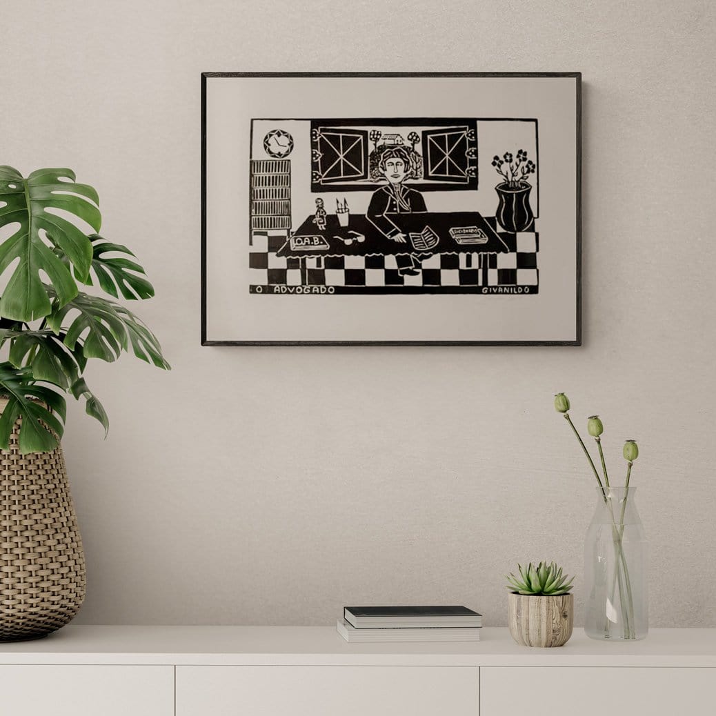 Xilogravura O Advogado - 48 X 66 cm