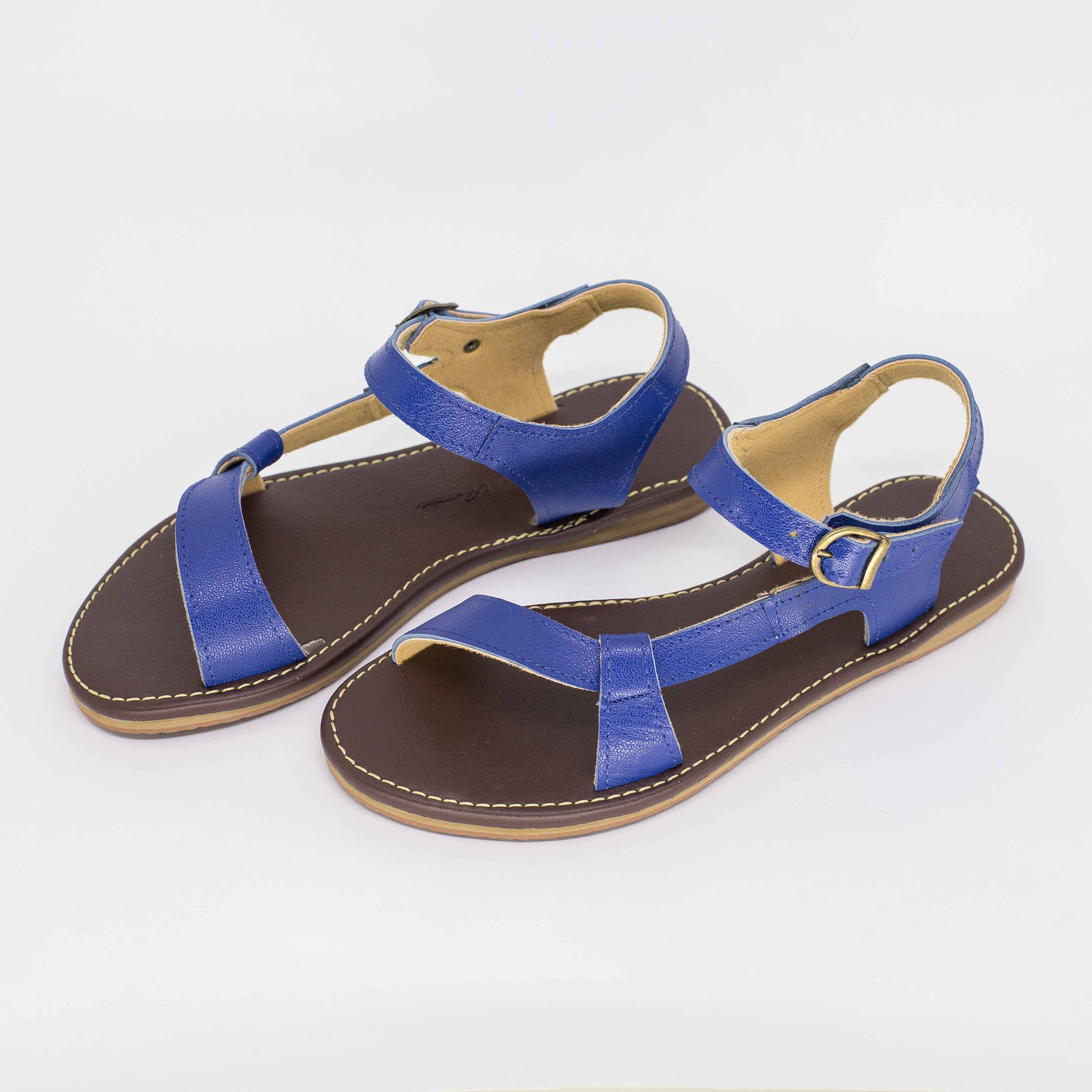 Sandália Rasteira Feminina Azul FV B-43