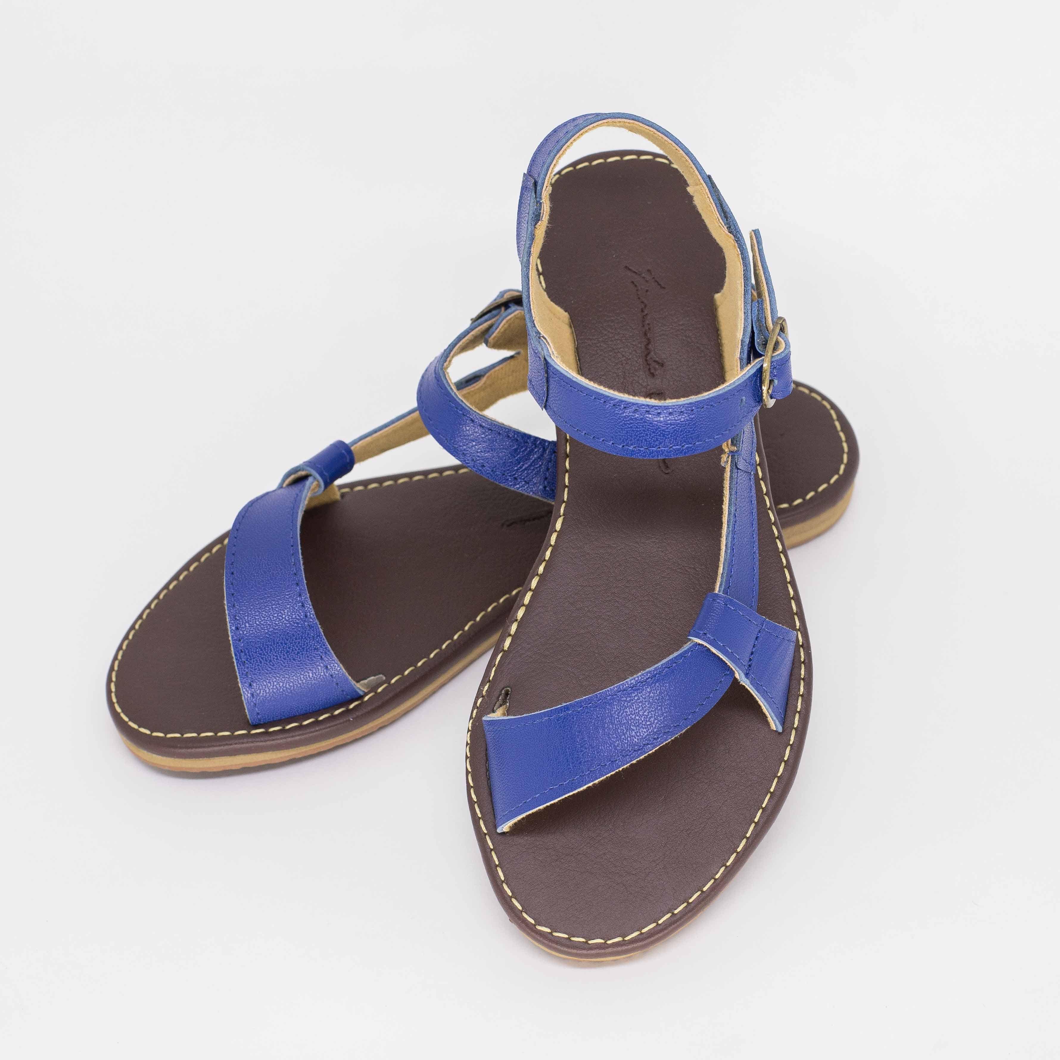 Sandália Rasteira Feminina Azul FV B-43