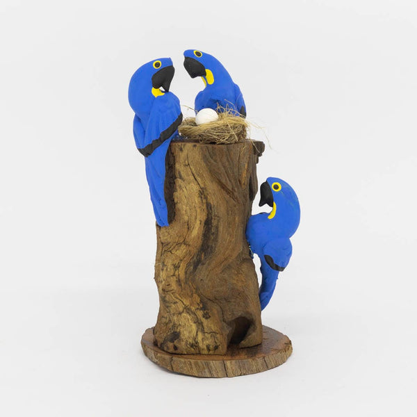 Escultura 3 Pássaros na Madeira 032