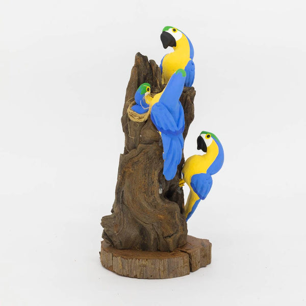 Escultura 3 Pássaros na Madeira 044