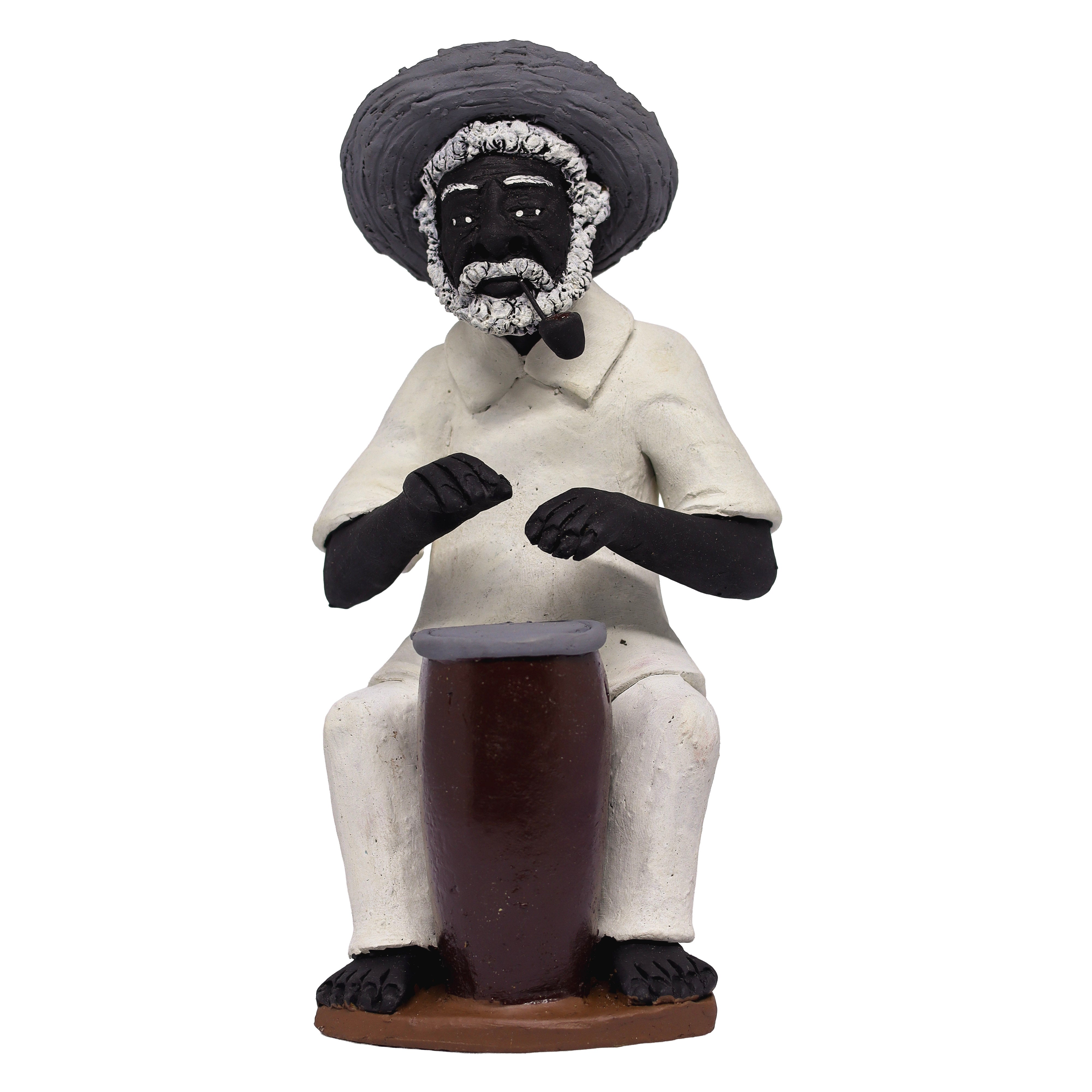 Imagem Preto Velho Atabaque em Cerâmica